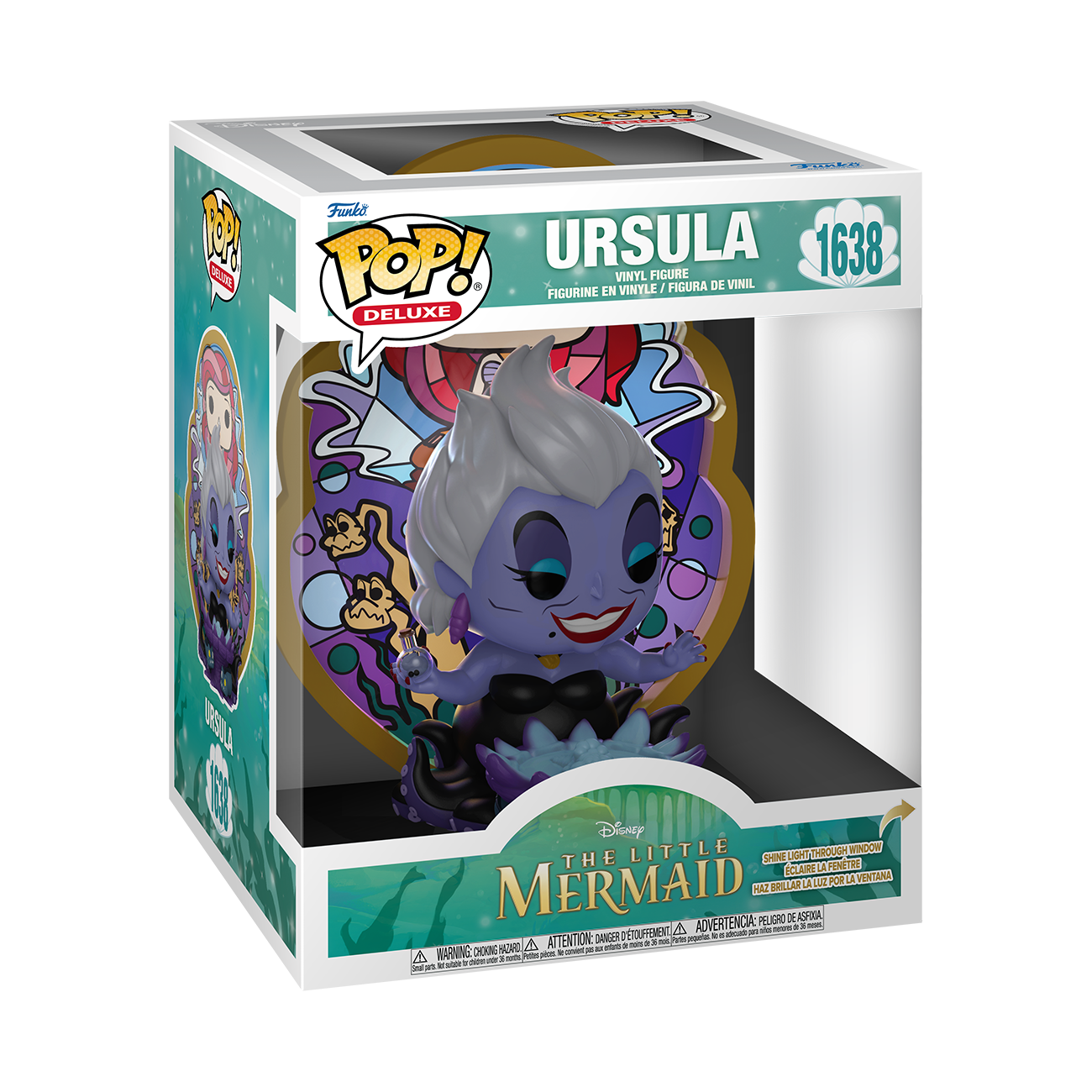 Image of Little Mermaid Ursula Princess Ariel Stained Glass Funko Pop Vinyl Deluxe