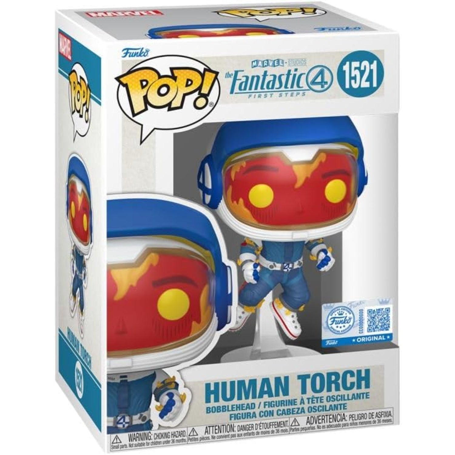 Funko Pop! Marvel Figure Funko Pop Fantastic Four People Torch Astronaut