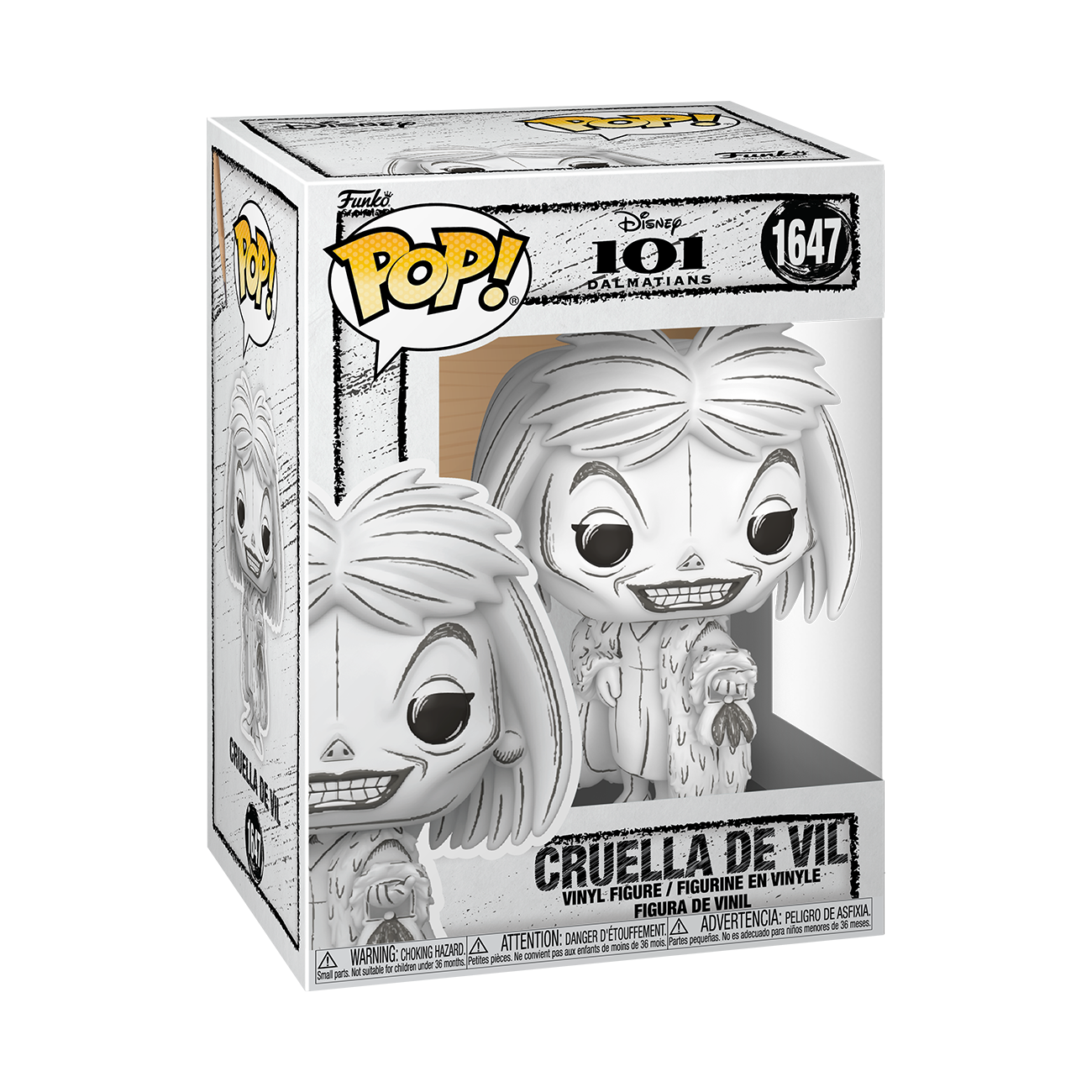 Image of Disney Sketched Cruella De Vil Funko Pop Vinyl