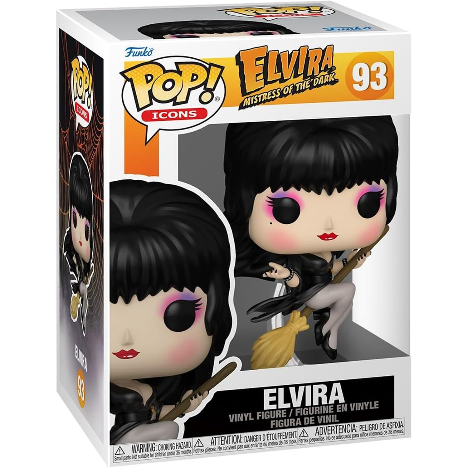 Image of Elvira Mistress of the Dark Funko POP! Elvira Broom Vinyl Figure