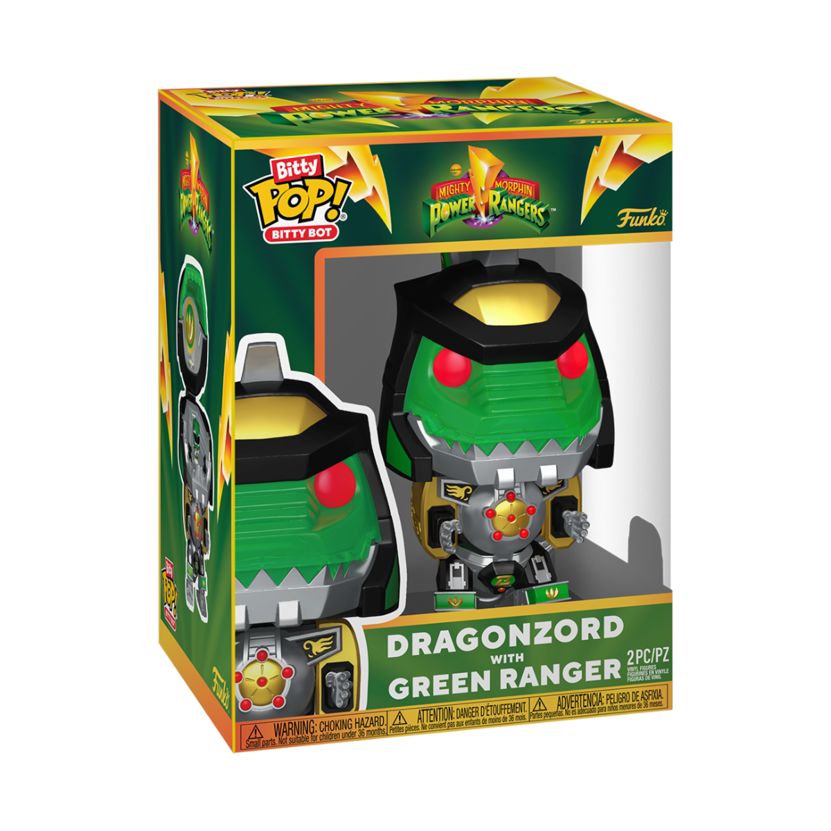 Image of Power Rangers Dragon Zord with Green Ranger​ Funko POP Bitty Bot