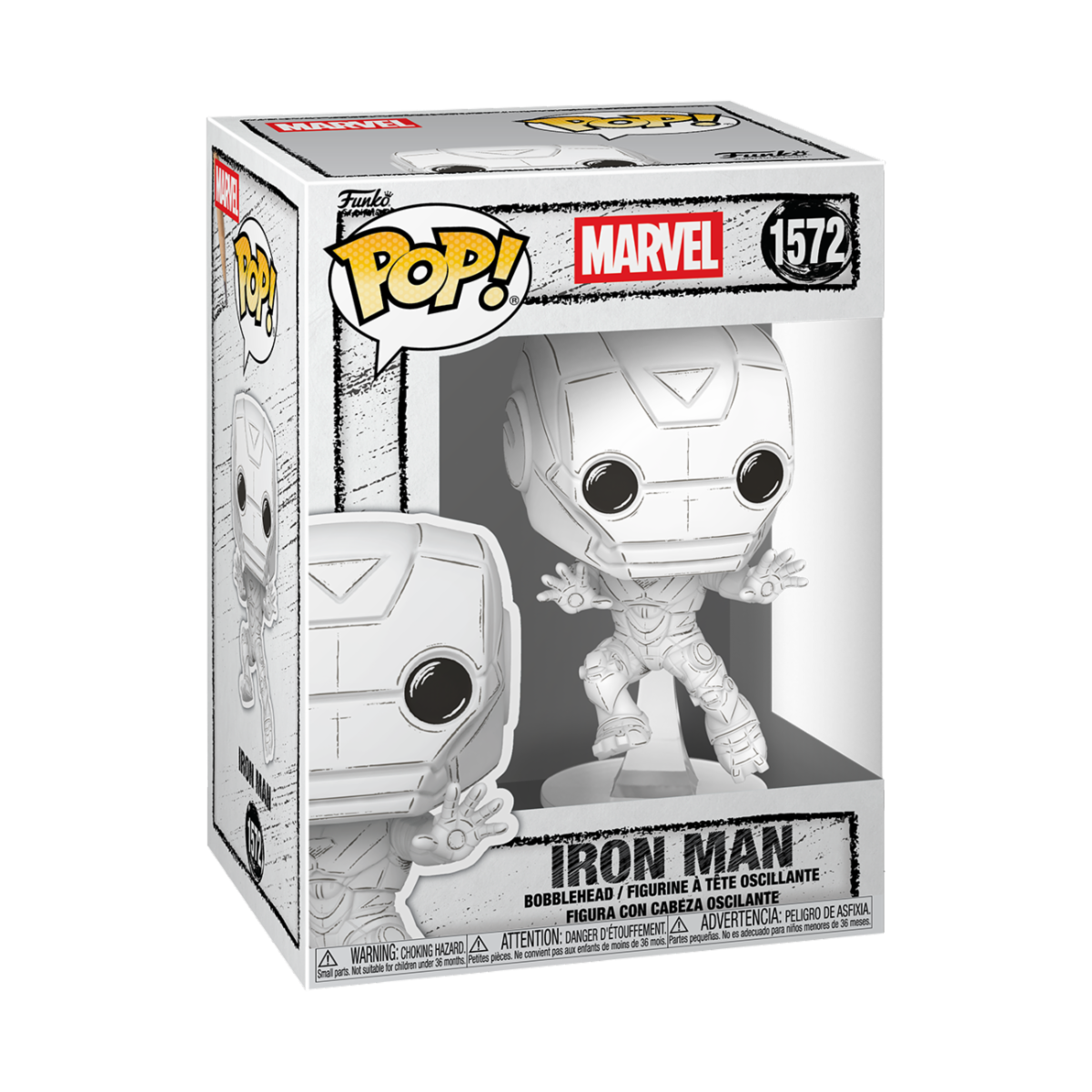Image of Marvel Sketched Iron Man Funko POP Vinyl