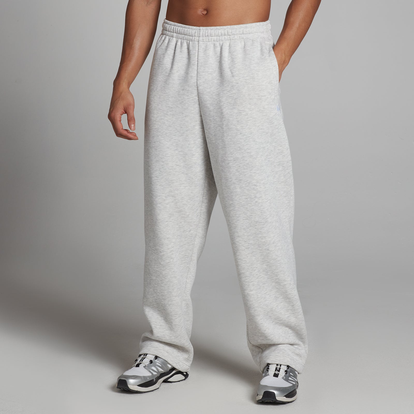 MP Herren Rest Day Straight Leg Jogginghose - Grau Meliert Hell - XS