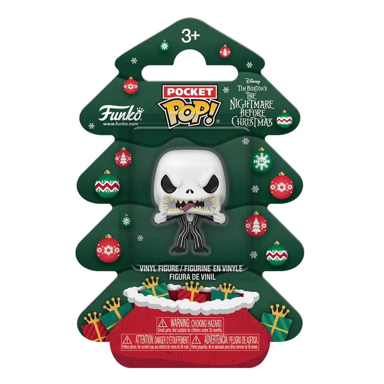 Image of The Nightmare Before Christmas Funko POP! Jack Skellington Holiday Tree Pocket Vinyl Figure