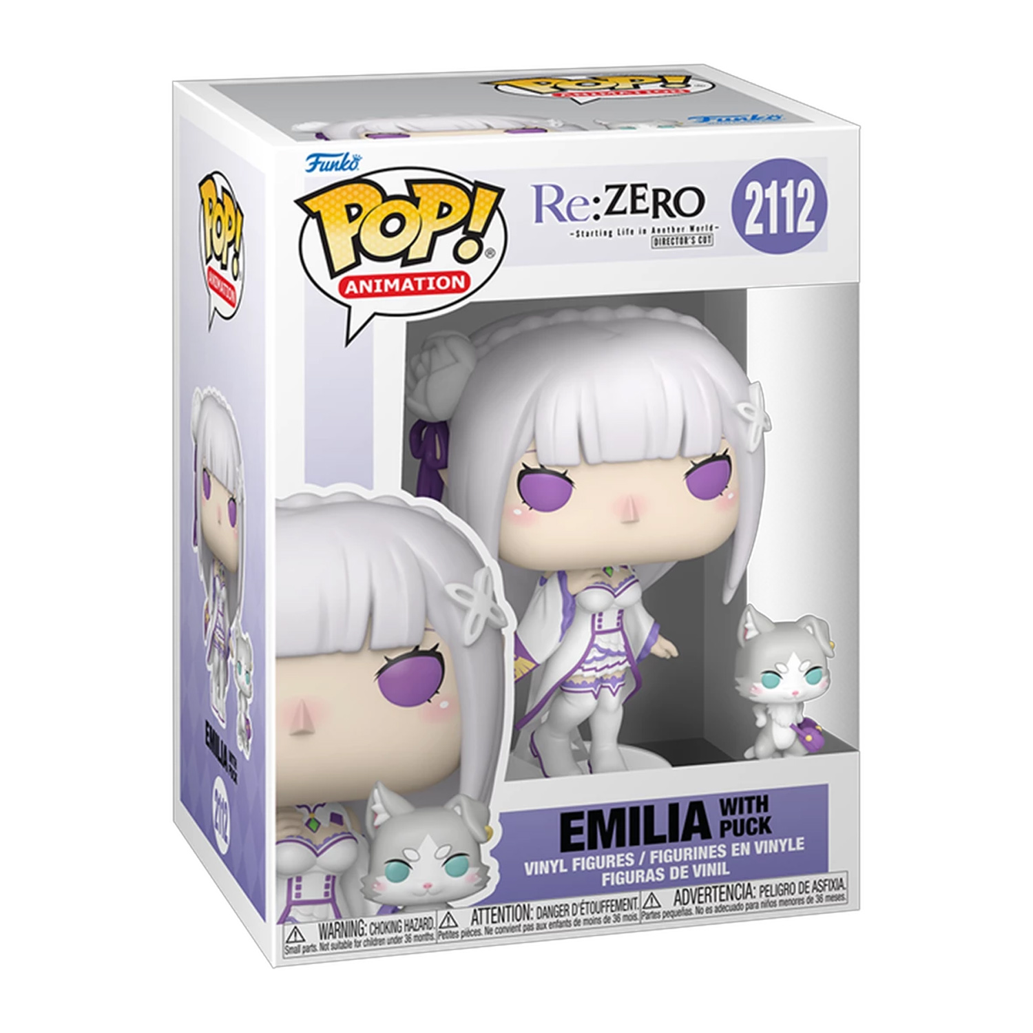 Image of Re:ZERO Starting Life in Another World Funko POP! Emilia with Puck Buddy Vinyl Figure