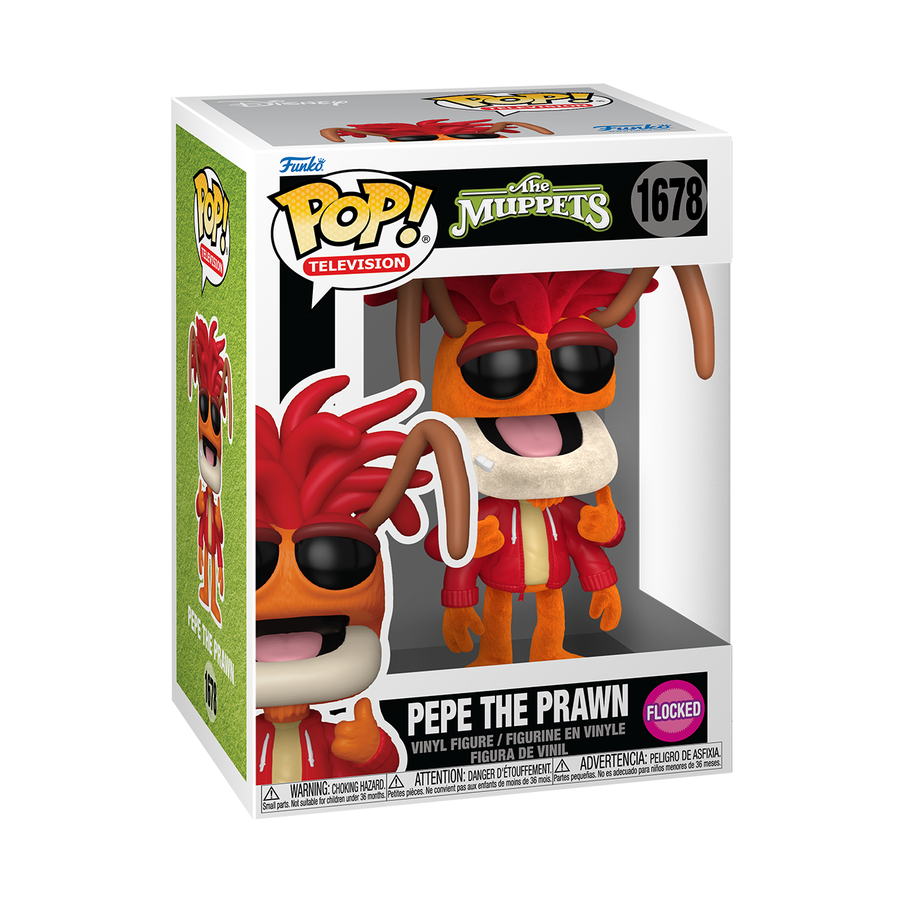 Image of The Muppets Pepe the Prawn (Flocked) Funko POP Vinyl