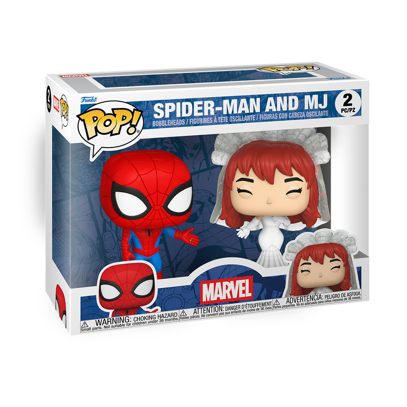 Image of Superhero Couples Spider-Man & MJ Two Pack Funko POP Vinyl