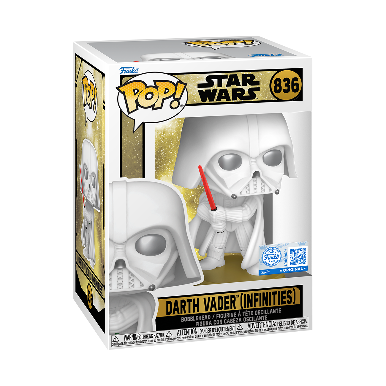 Image of Star Wars Funko POP! Darth Vader Legends White Vinyl Figure