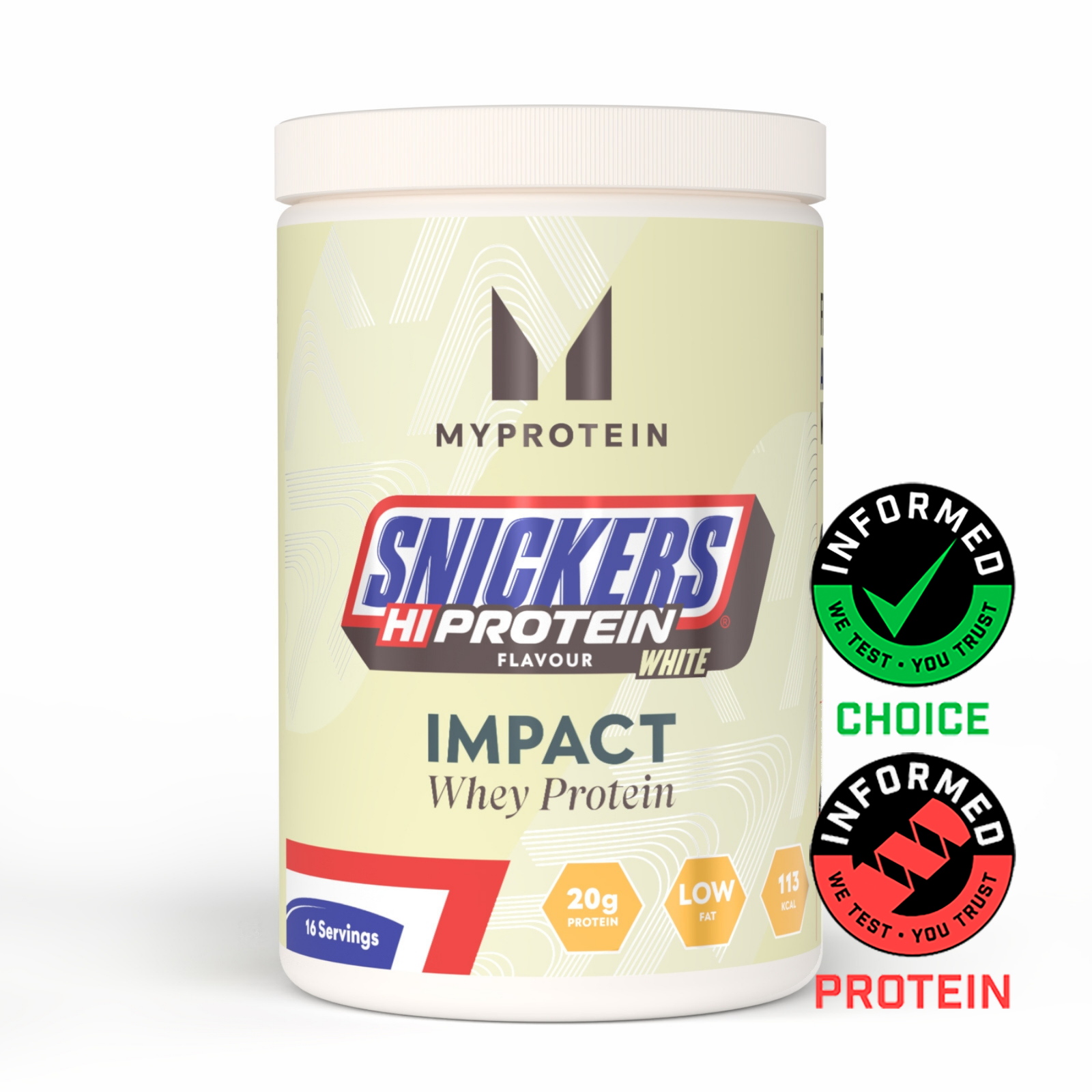 Myprotein UK Impact Whey Protein – SNICKERS® - 500g - 16servings - Snickers White