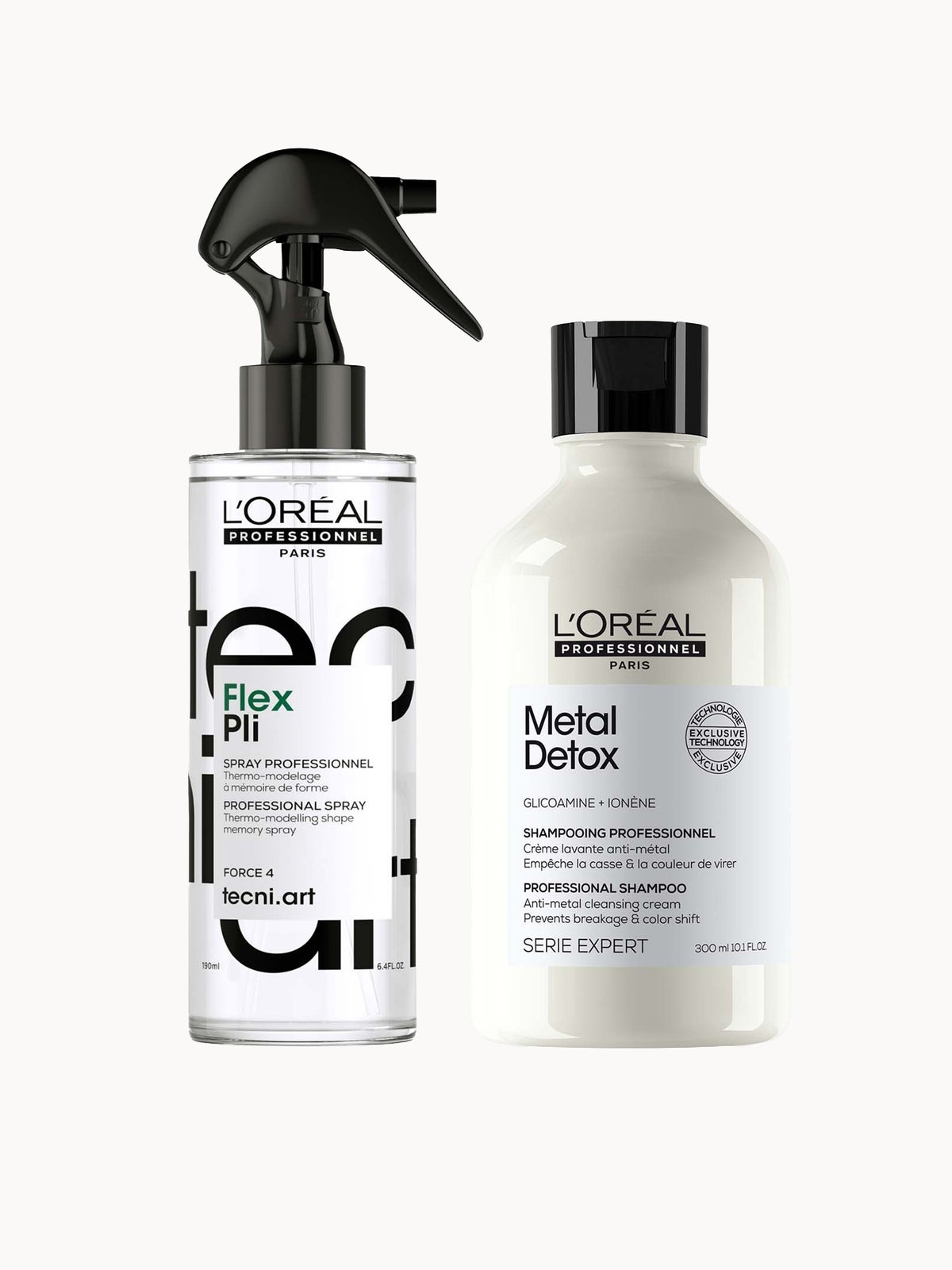 L'Oréal Professionnel: Pros Favourites Duo: Metal Detox Shampoo for Hard Water & Tecni Art Pli Hair Volumising Memory Styling Spray