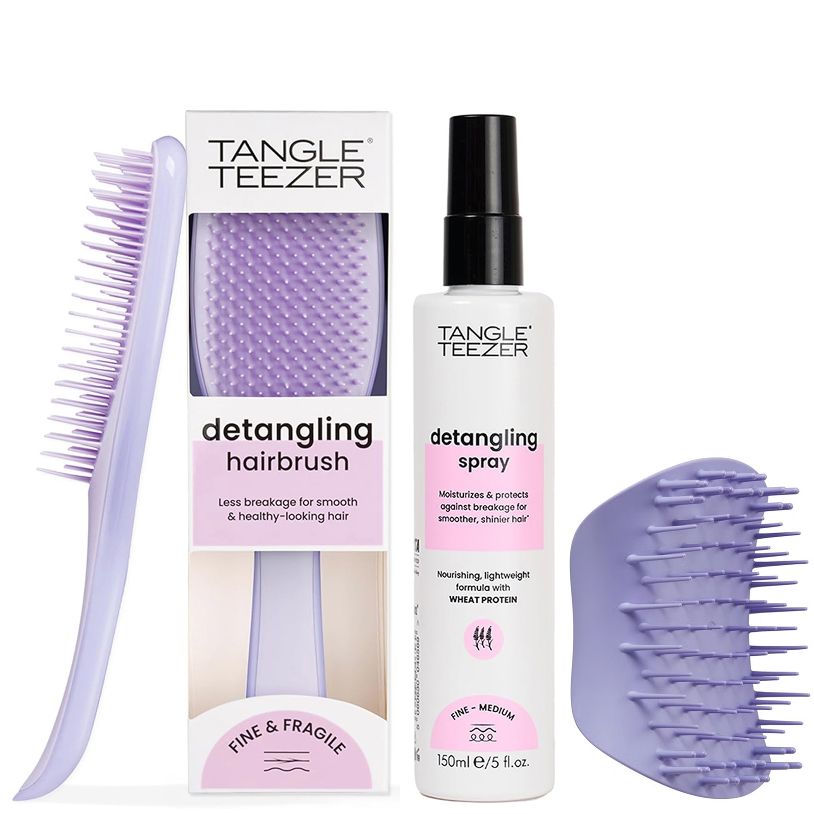 

Tangle Teezer Scalp Care and Hair Health Trio - Fine Hair