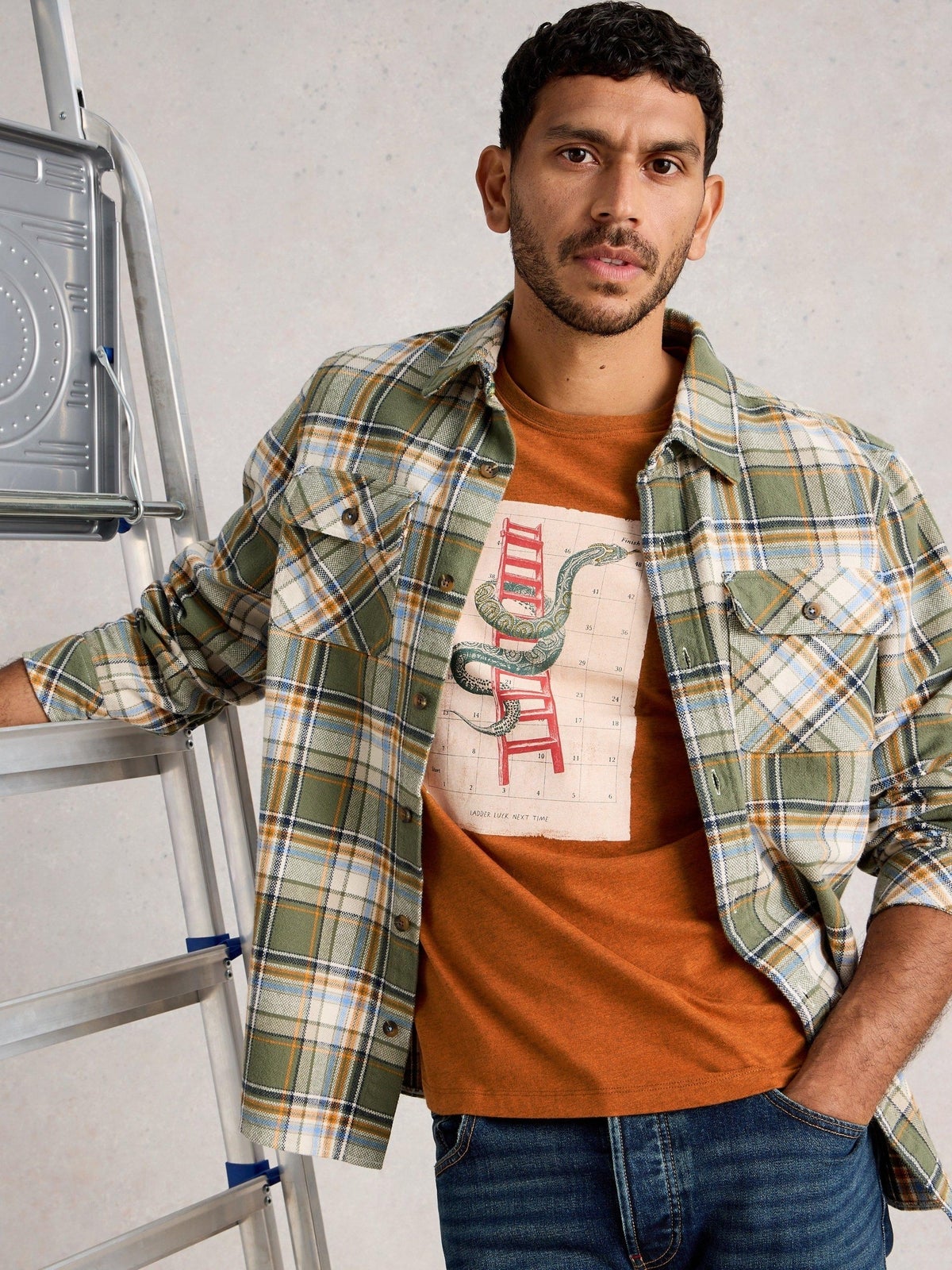 T-Shirt Abersoch mit Leiterspielmotiv - XXL