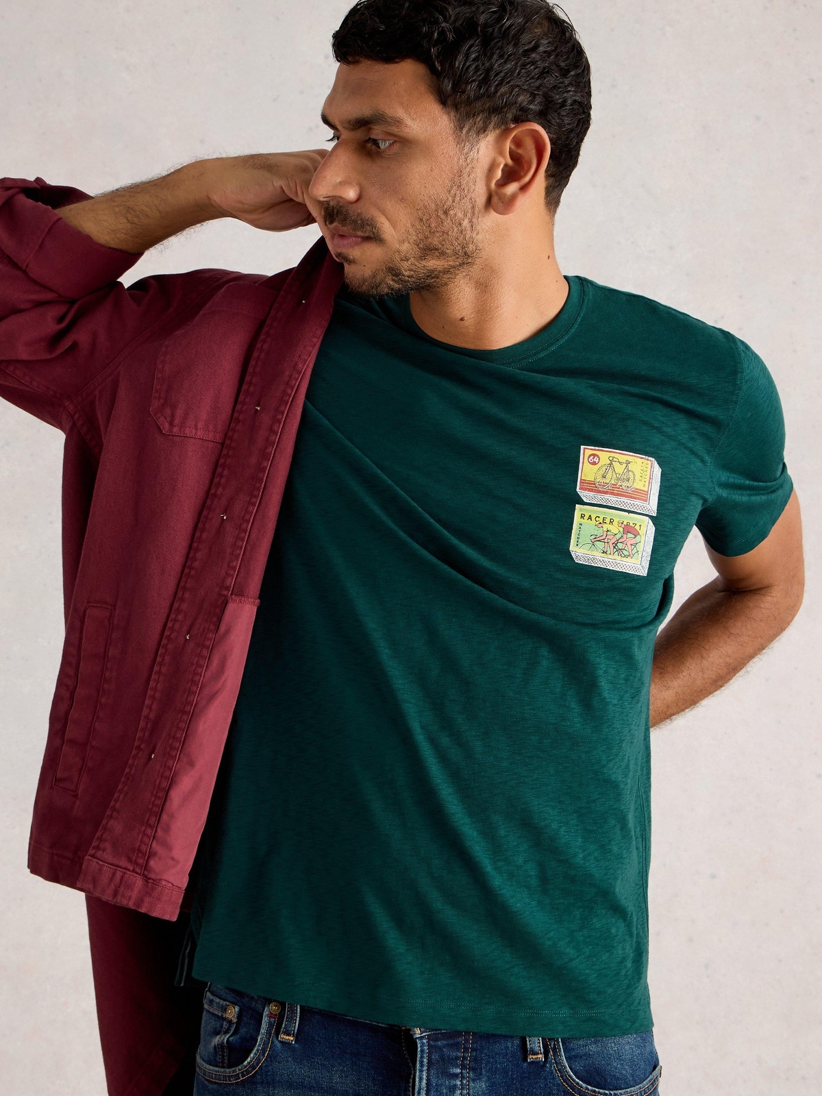 T-Shirt Abersoch mit Grafik - S