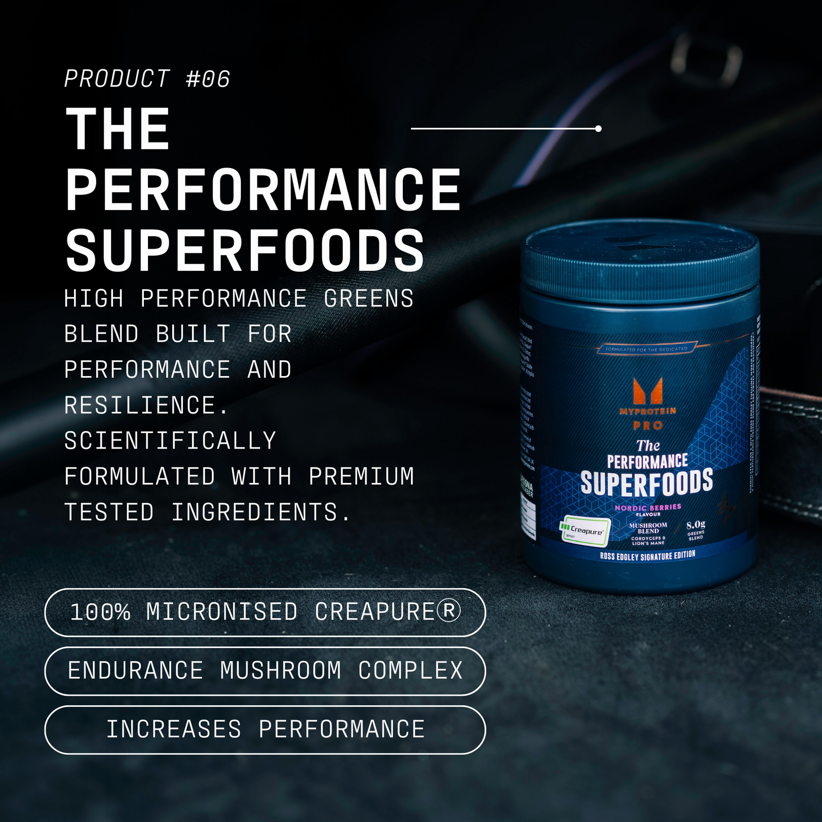 Myprotein THE Performance Superfoods (Ross Edgley) - 425G - 24servings - Nordic Berries (Ross Edgley)