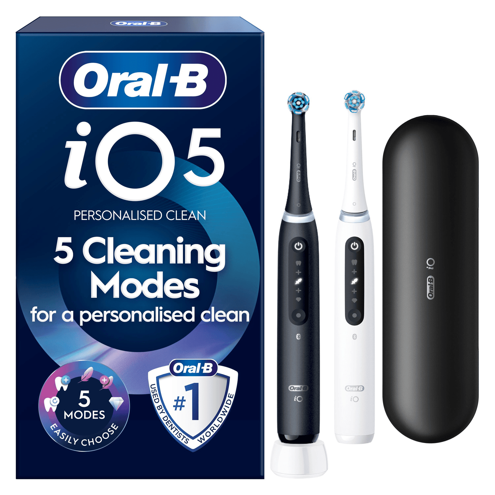 Oral-B iO5 Black & White Electric Toothbrushes  Duo Pack - Toothbrush