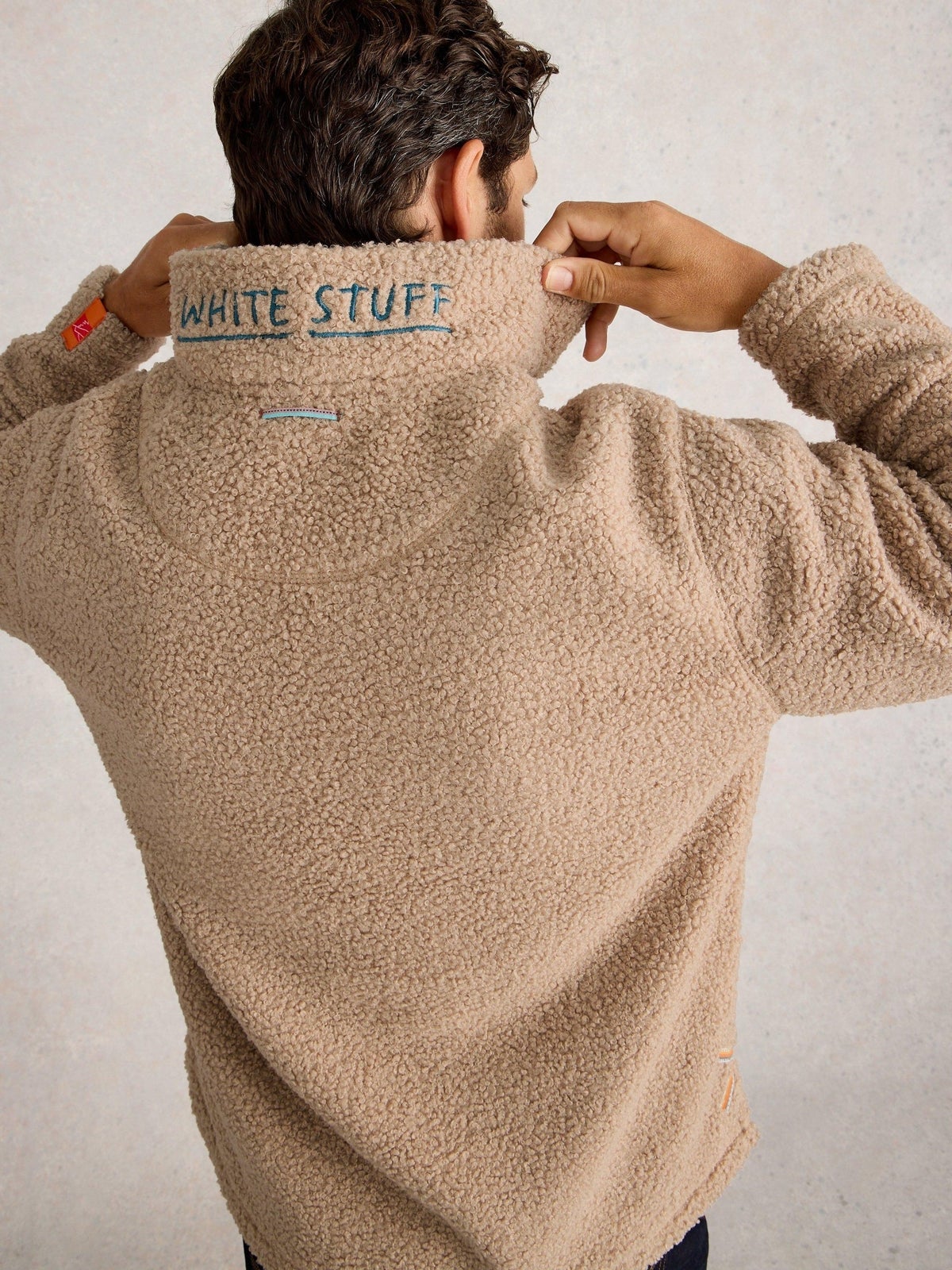 Half-Zip aus Teddyfell - XXL