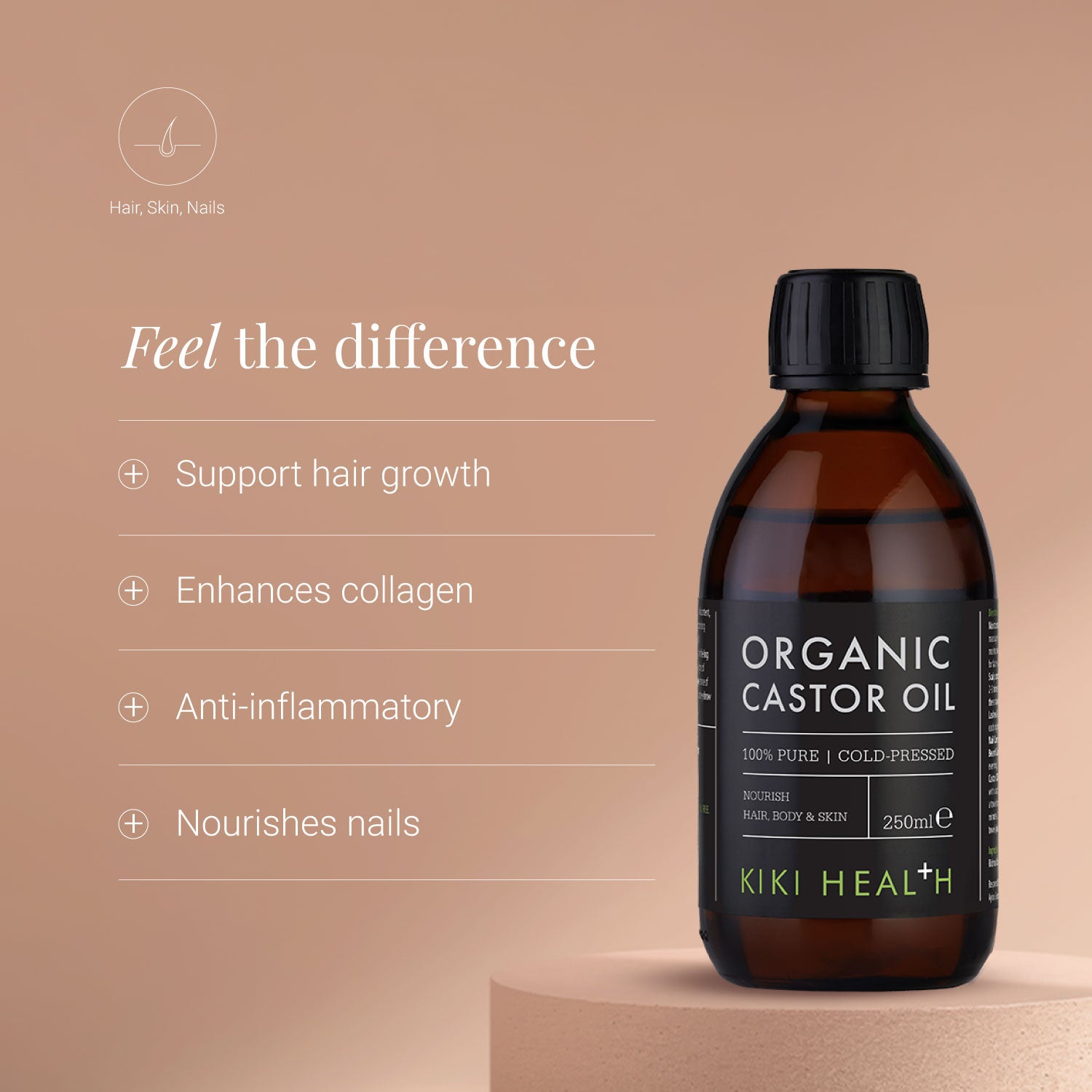 Kiki Health Organic Castor Oil - 250ml