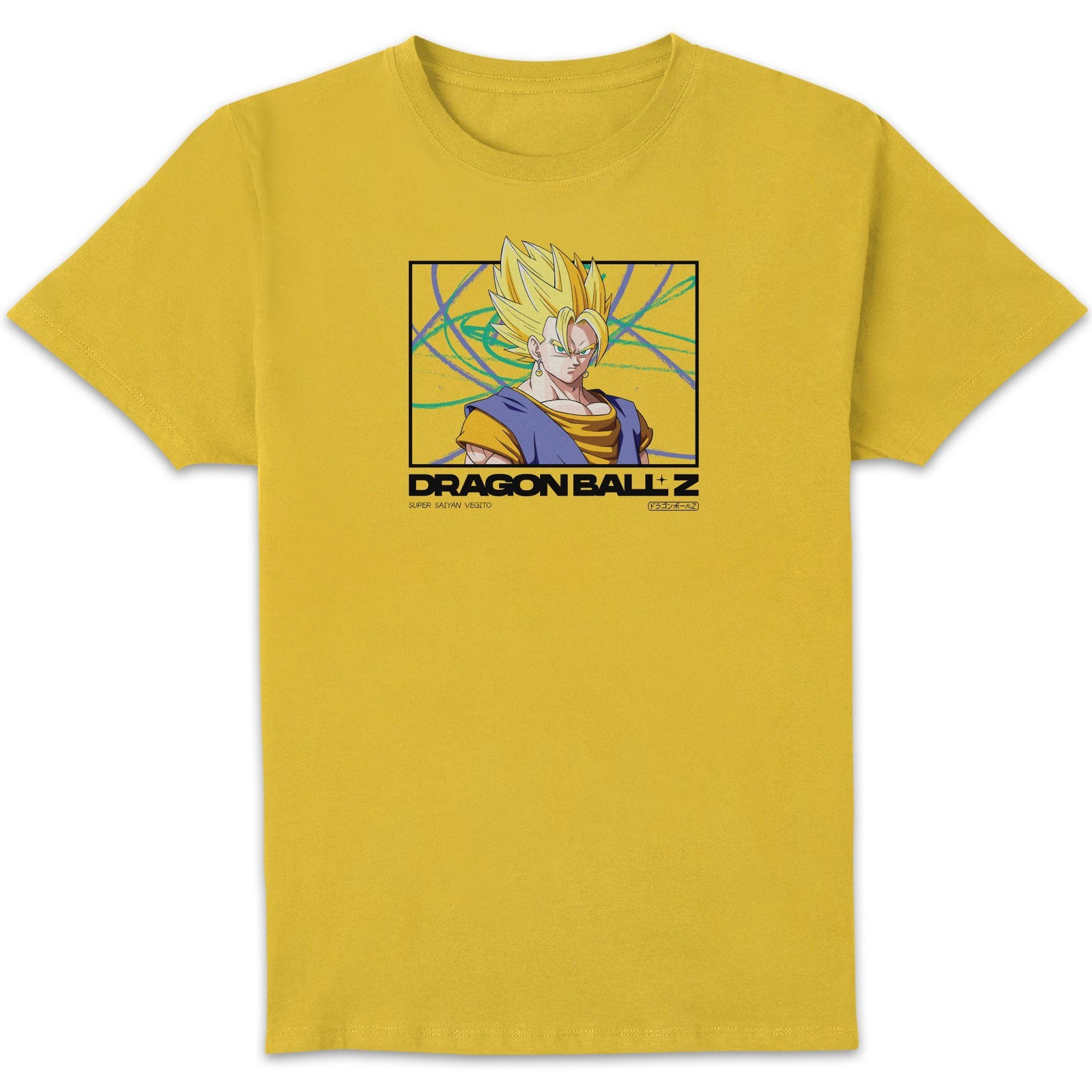 Dragon Ball Z Super Saiyan Vegito Profile Unisex T-Shirt - Yellow - M