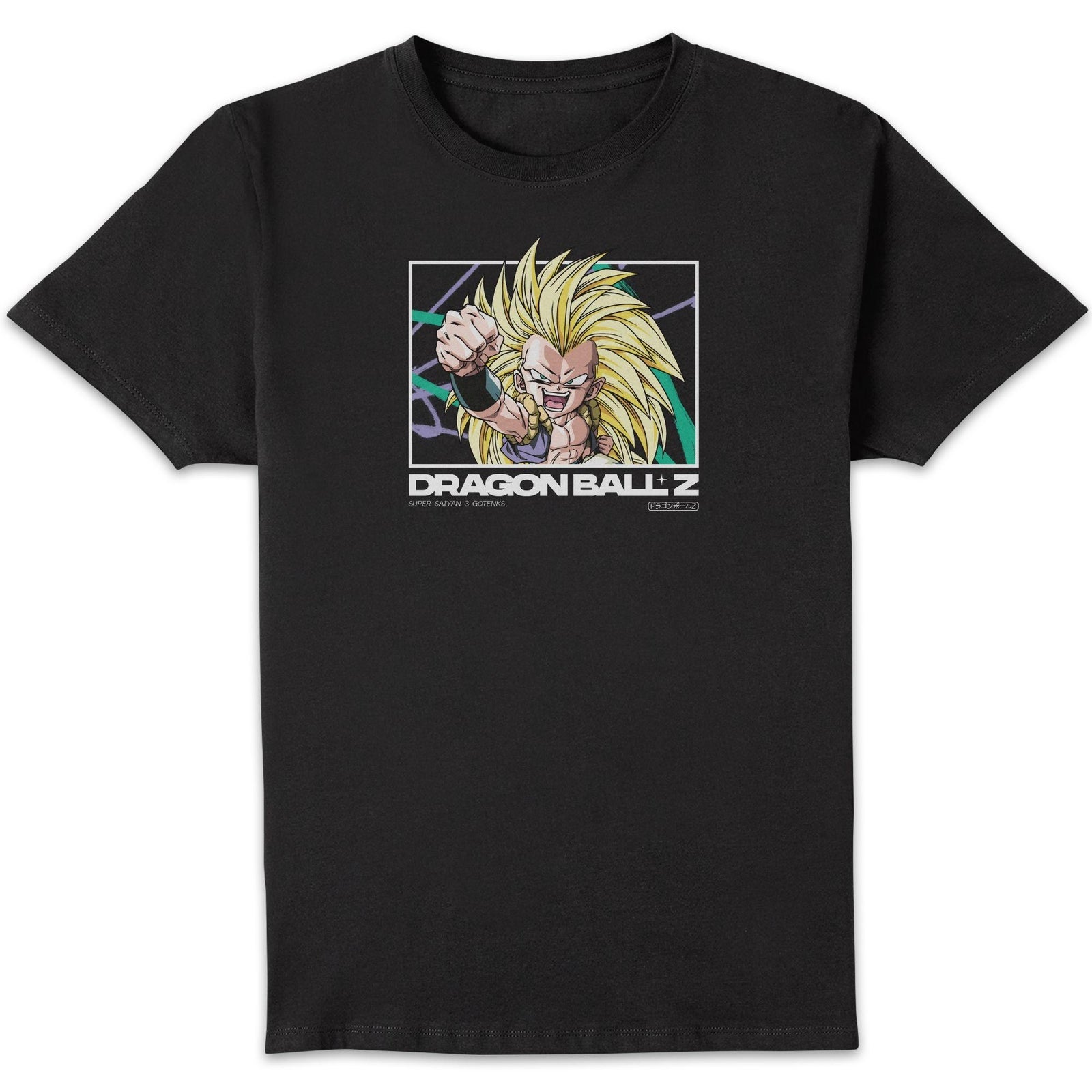Dragon Ball Z Super Saiyan 3 Gotenks Profile Unisexe T-shirt - Noir