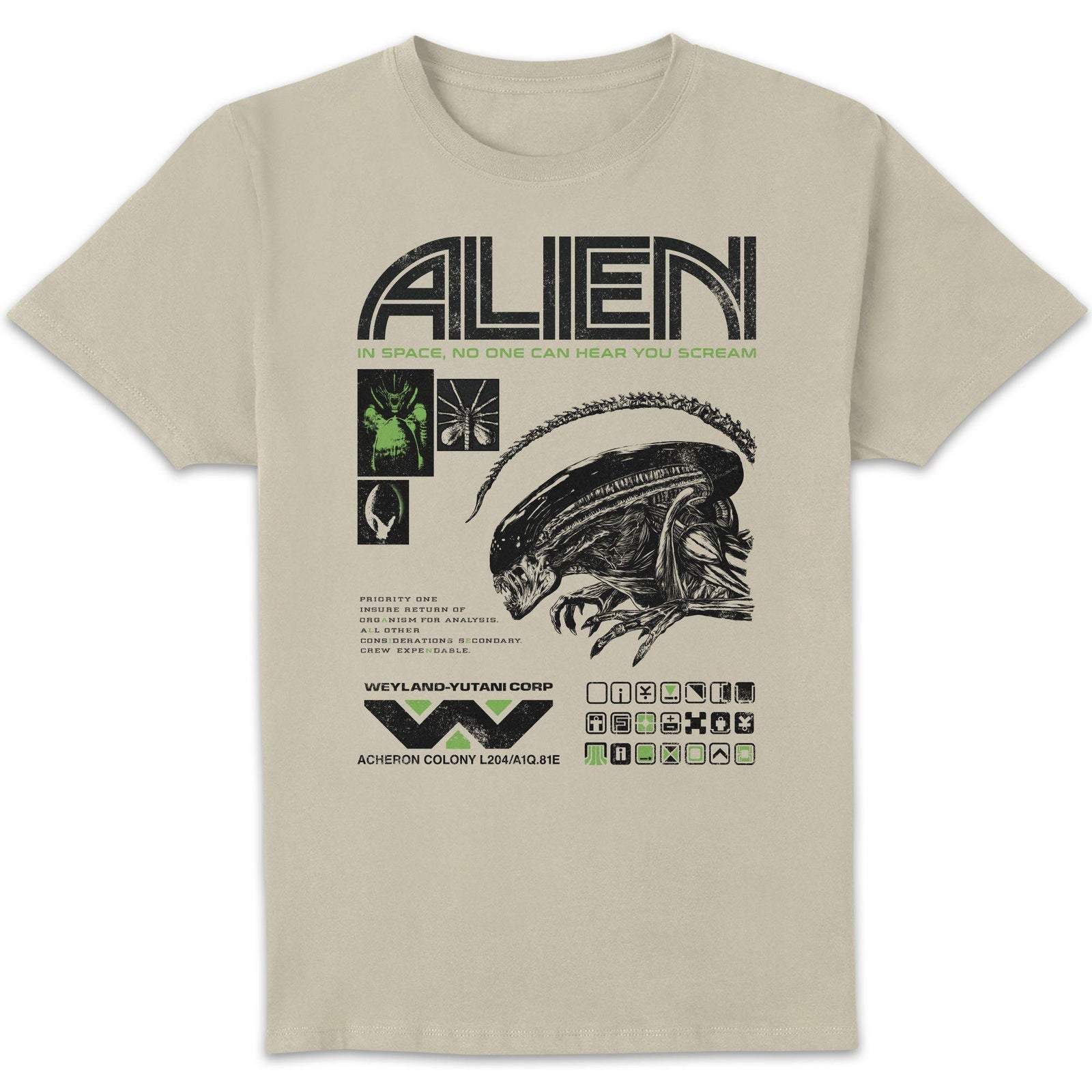 Alien Icons Unisex T-Shirt - Cream - M