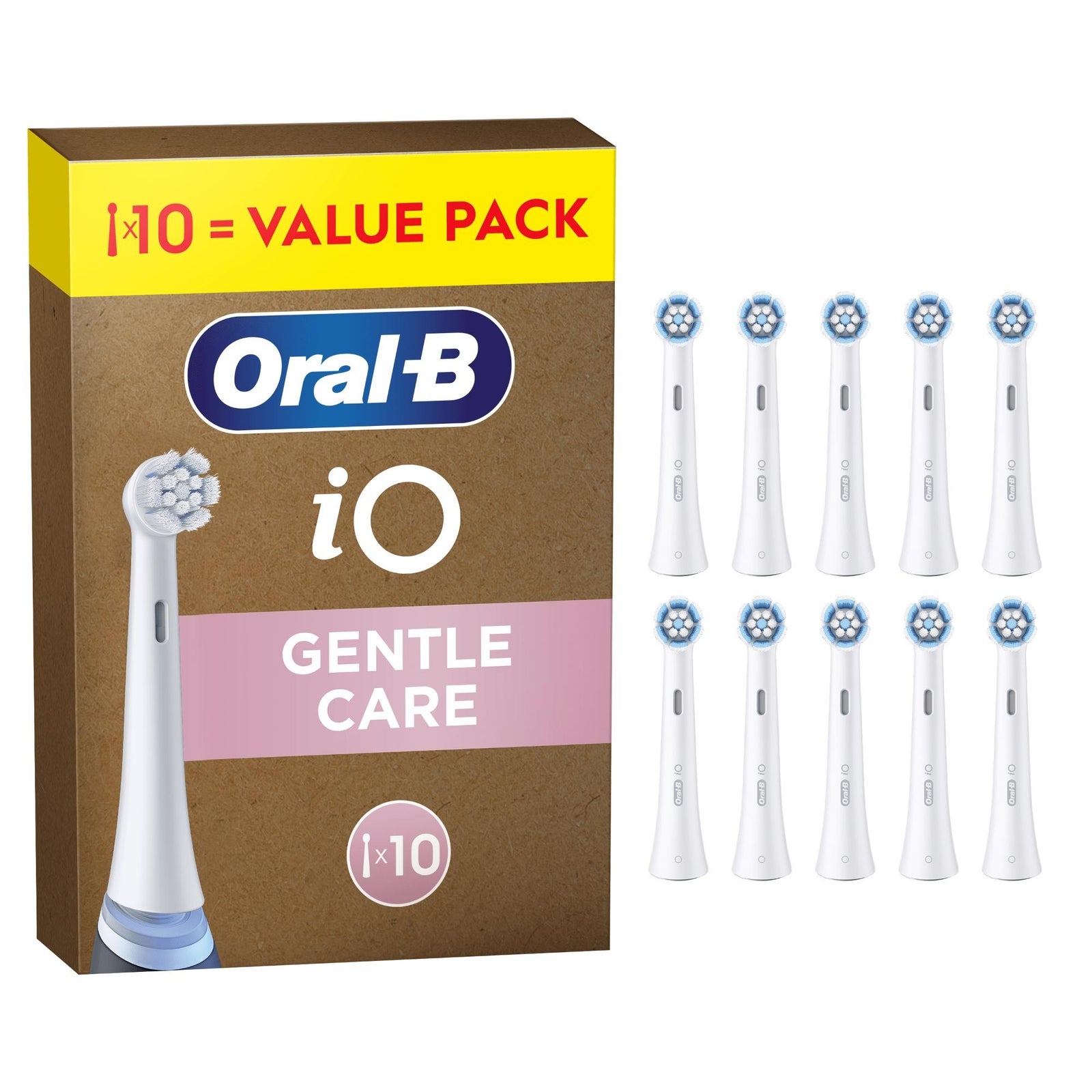 Oral-B iO Gentle Care Toothbrush Heads White 10 Pack