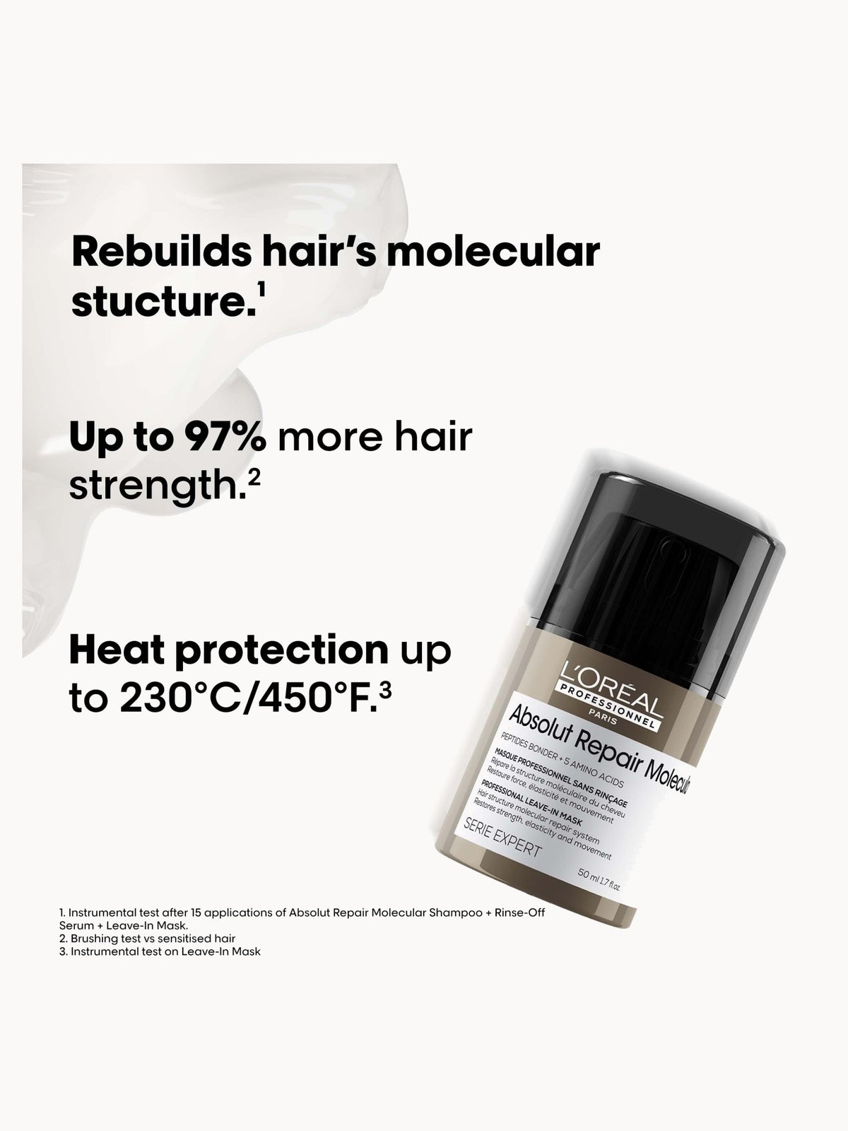 L'Oréal Professionnel Absolut Repair Molecular Leave-in Mask, for Extremely Damaged Hair 50ml 2