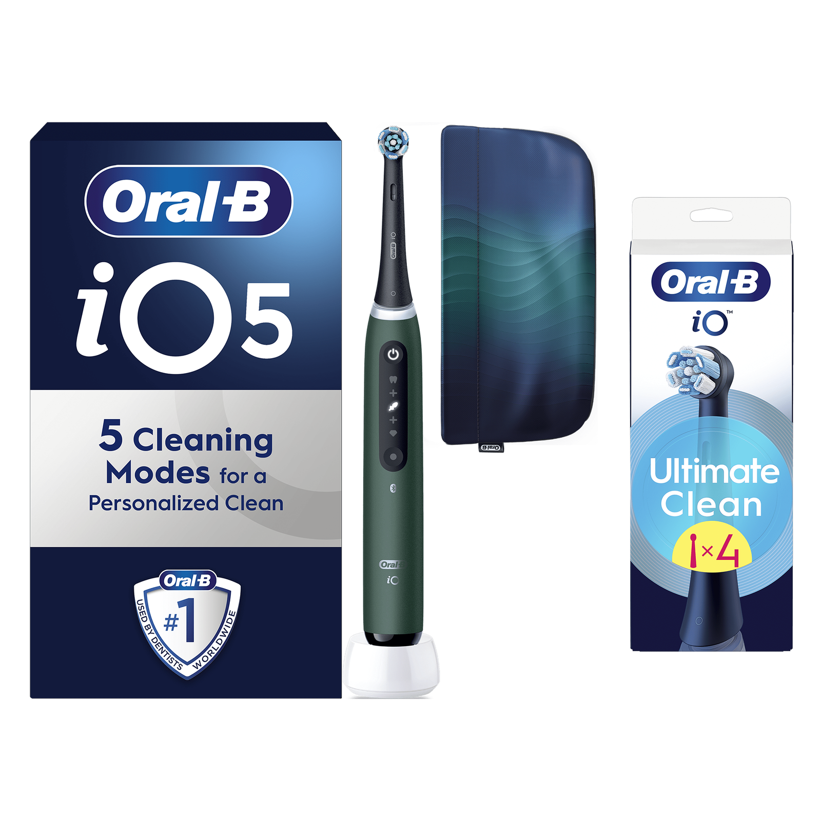 iO5 Series Dark Green Special Edition - Toothbrush + 4 Toothbrush Heads