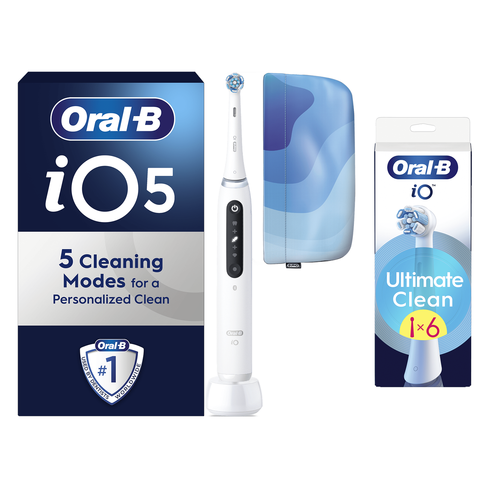 iO5 Series Quite White Special Edition - Toothbrush + 6 Toothbrush Heads