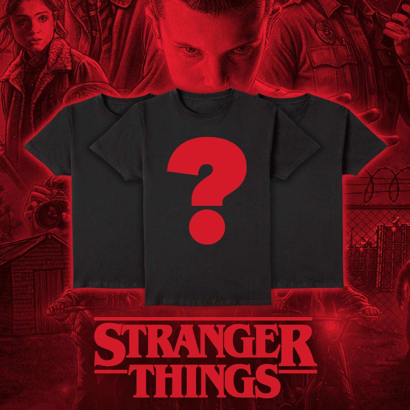 Stranger Things Unisex T-Shirt Mystery 3-Pack - XL