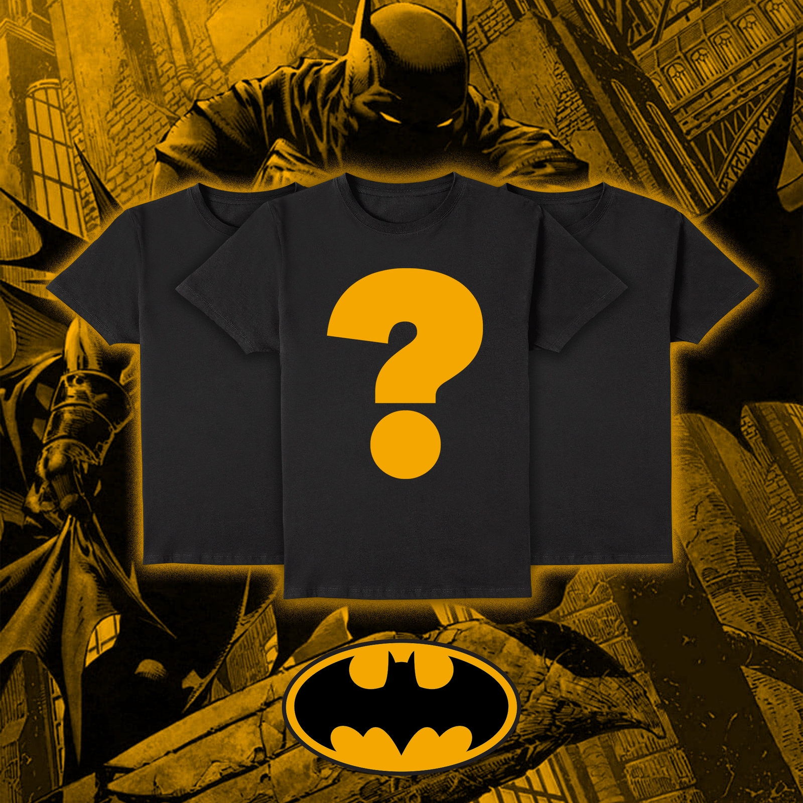 DC Comics Batman Unisex T-Shirt Mystery 3-Pack - L
