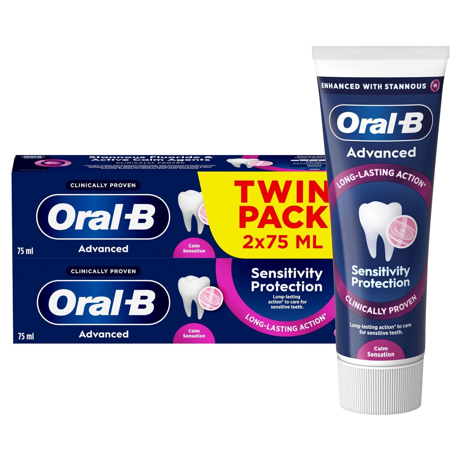 Oral-B Advanced Sensitivity Protection Toothpaste 2 x 75ml