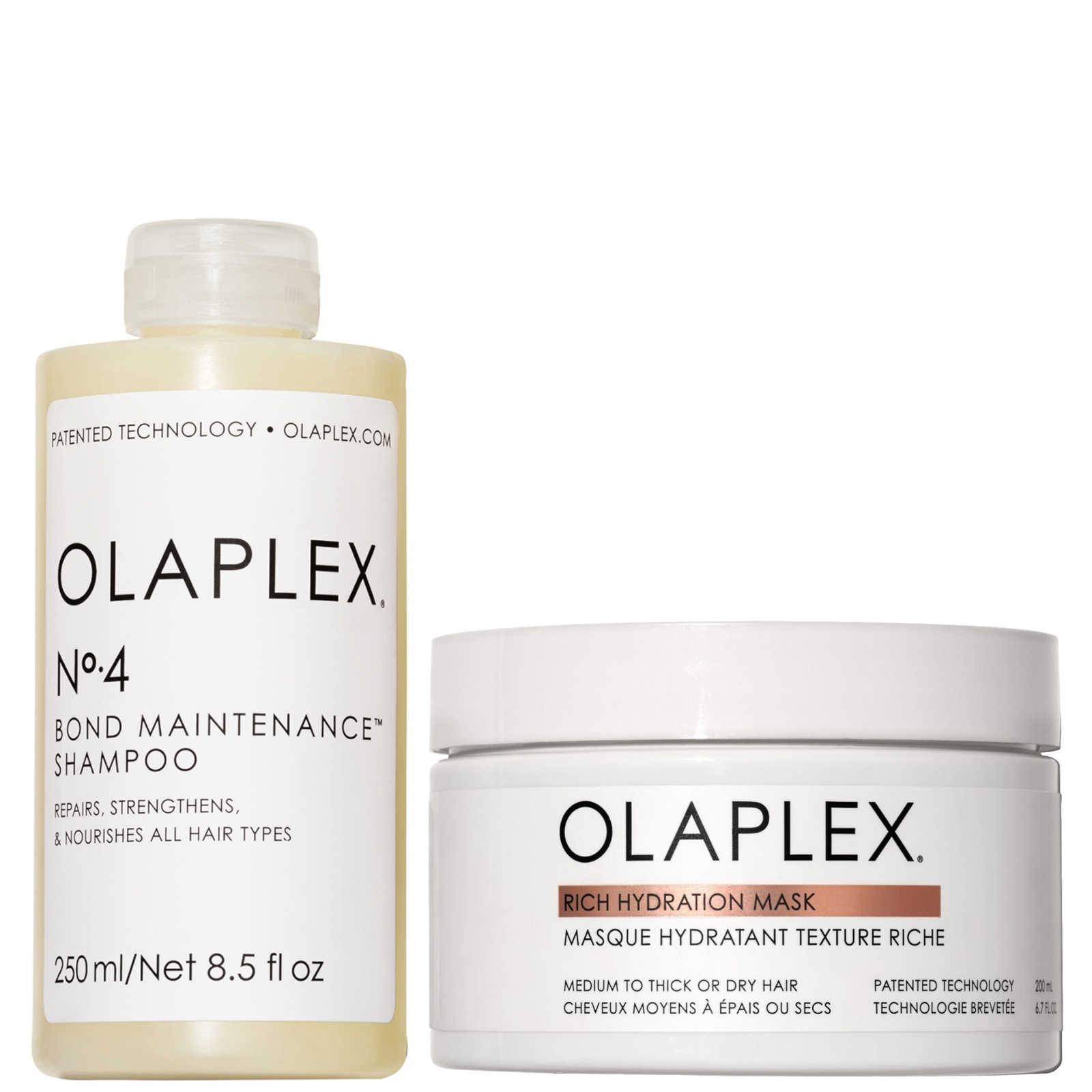 Olaplex No.4 Bond Maintenance Shampoo & Rich Hydration Mask Bundle