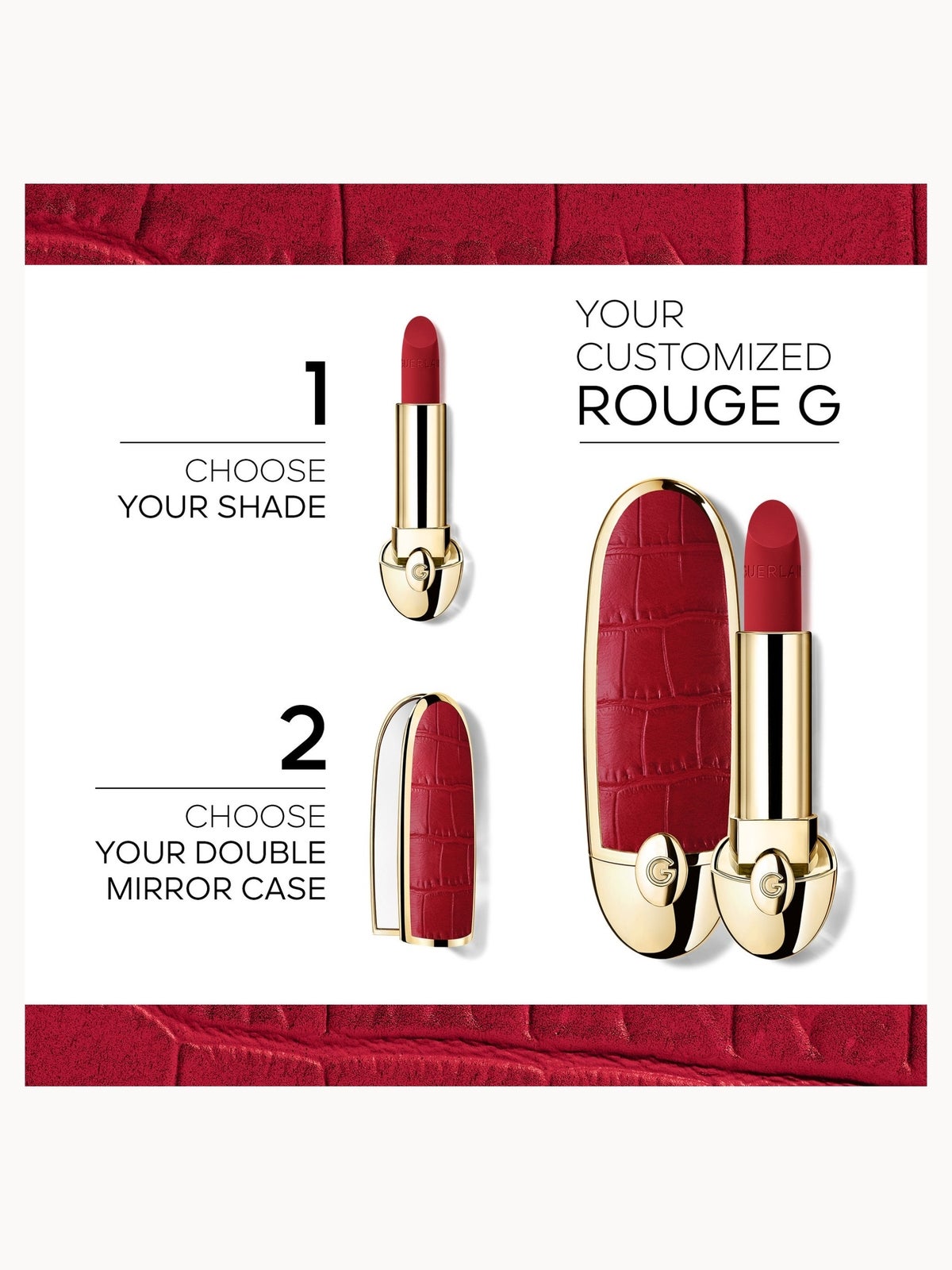 GUERLAIN Rouge G - The Refill Velvet 3.5g (Various Shades) - 555 Le Brique Ambré – Velvet 2