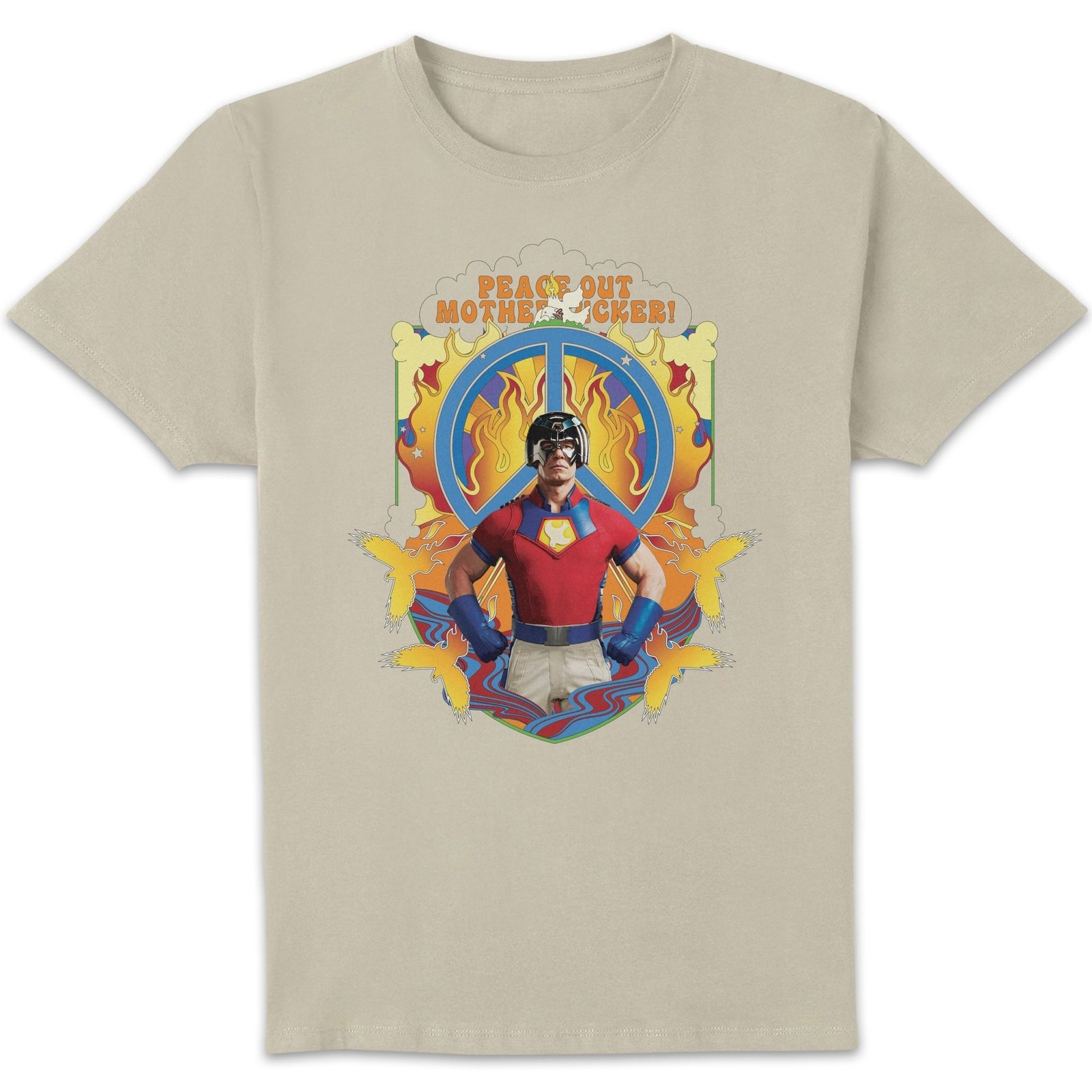 DC Comics Peacemaker Peace Out Motherf#%ker! Unisexe T-shirt - Crème