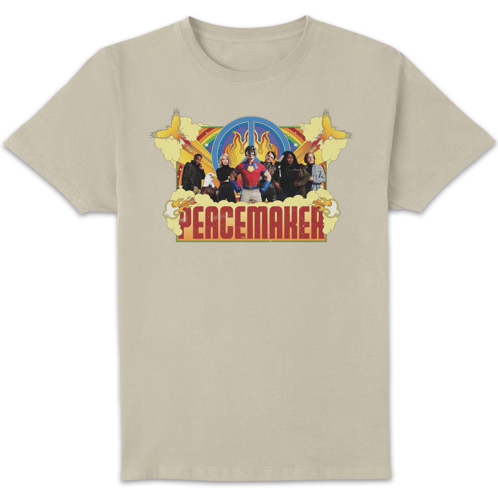 DC Comics Peacemaker Rainbow Unisex T-Shirt - Cream - XL
