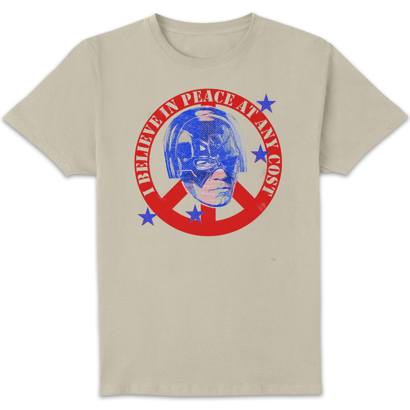 DC Comics Peacemaker Believe In Peace At Any Cost Unisex T-Shirt - Cream - XXL