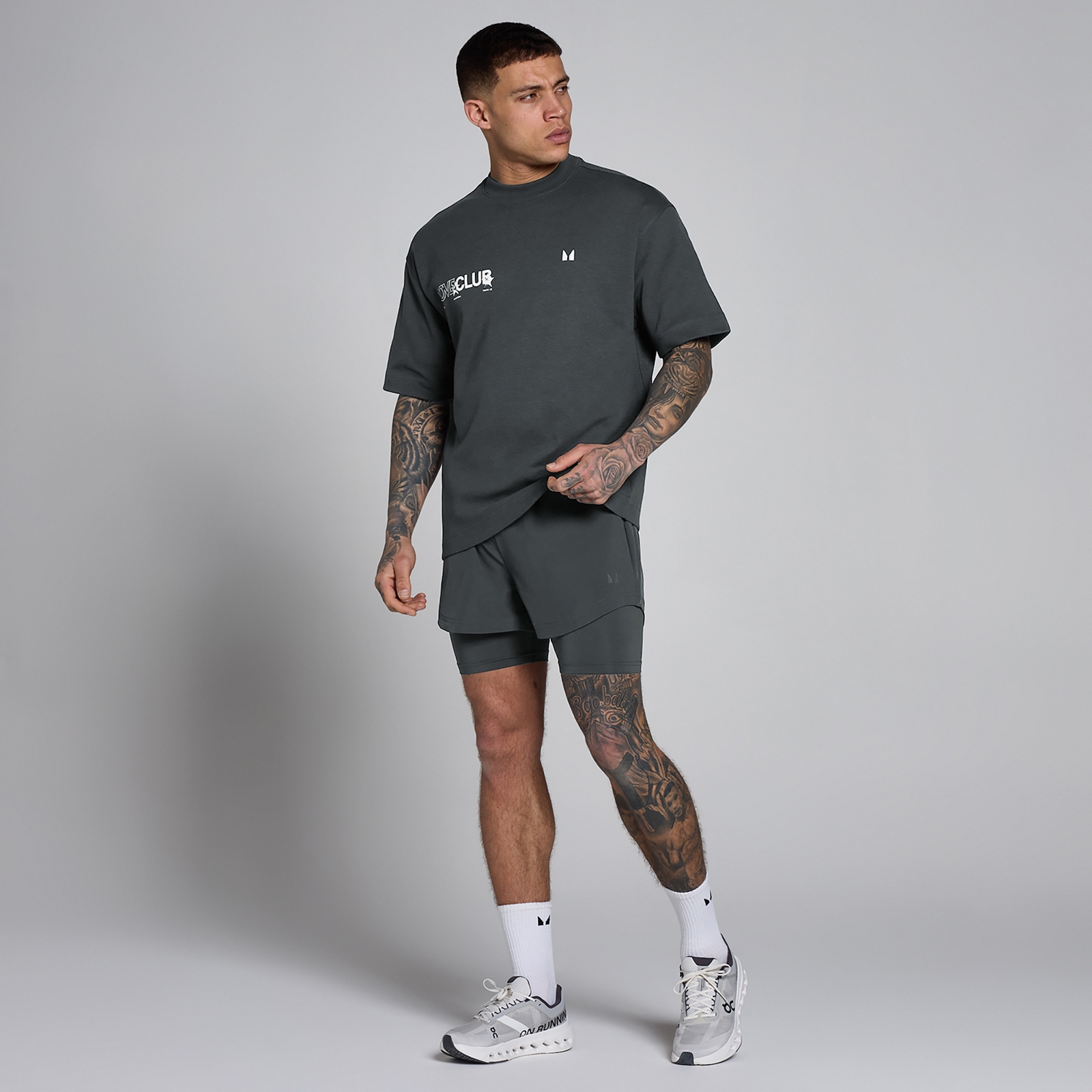 Thumbnail - MP Herren Hybrid Graphic Oversized Baumwoll-T-Shirt - Gewaschen Schwarz - M