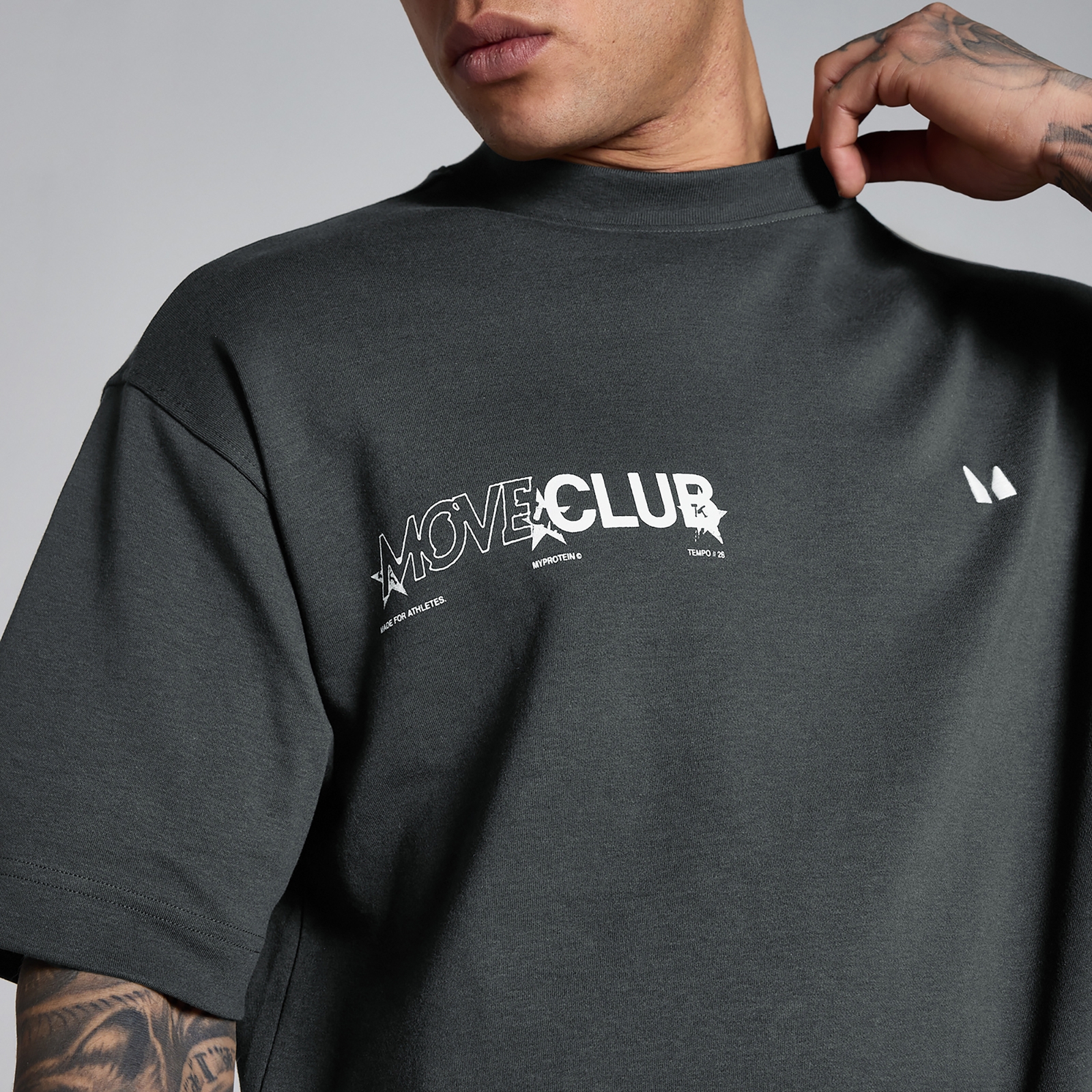 Thumbnail - MP Herren Hybrid Graphic Oversized Baumwoll-T-Shirt - Gewaschen Schwarz - M