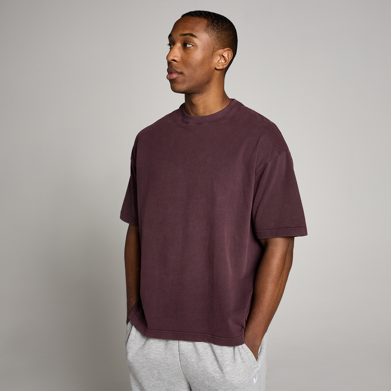 T-shirt oversize in cotone lavato MP uomo - Caramello - S