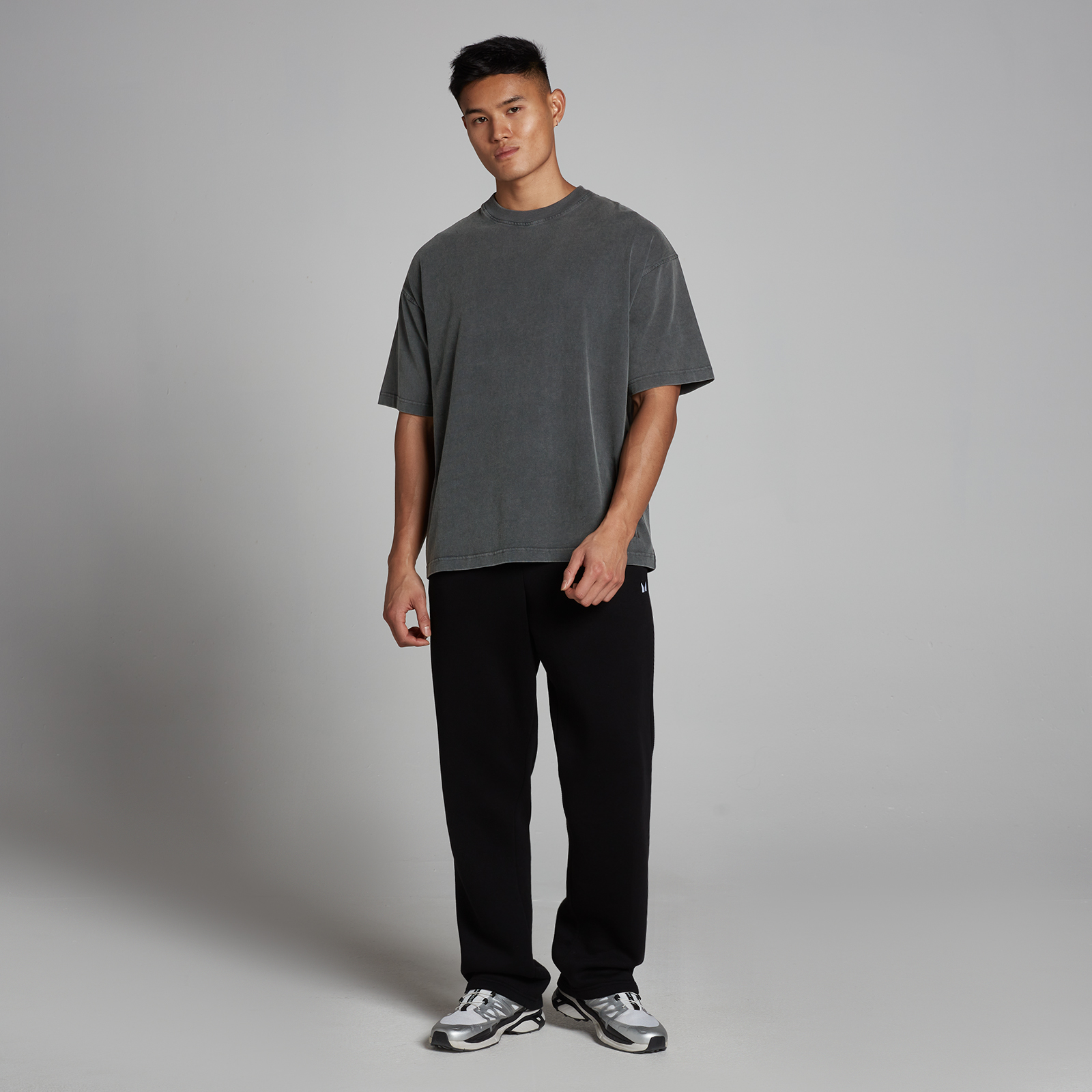 5059883504315 - MP Herren Washed Oversized Baumwoll-T-Shirt - Dunkelgrau - XL