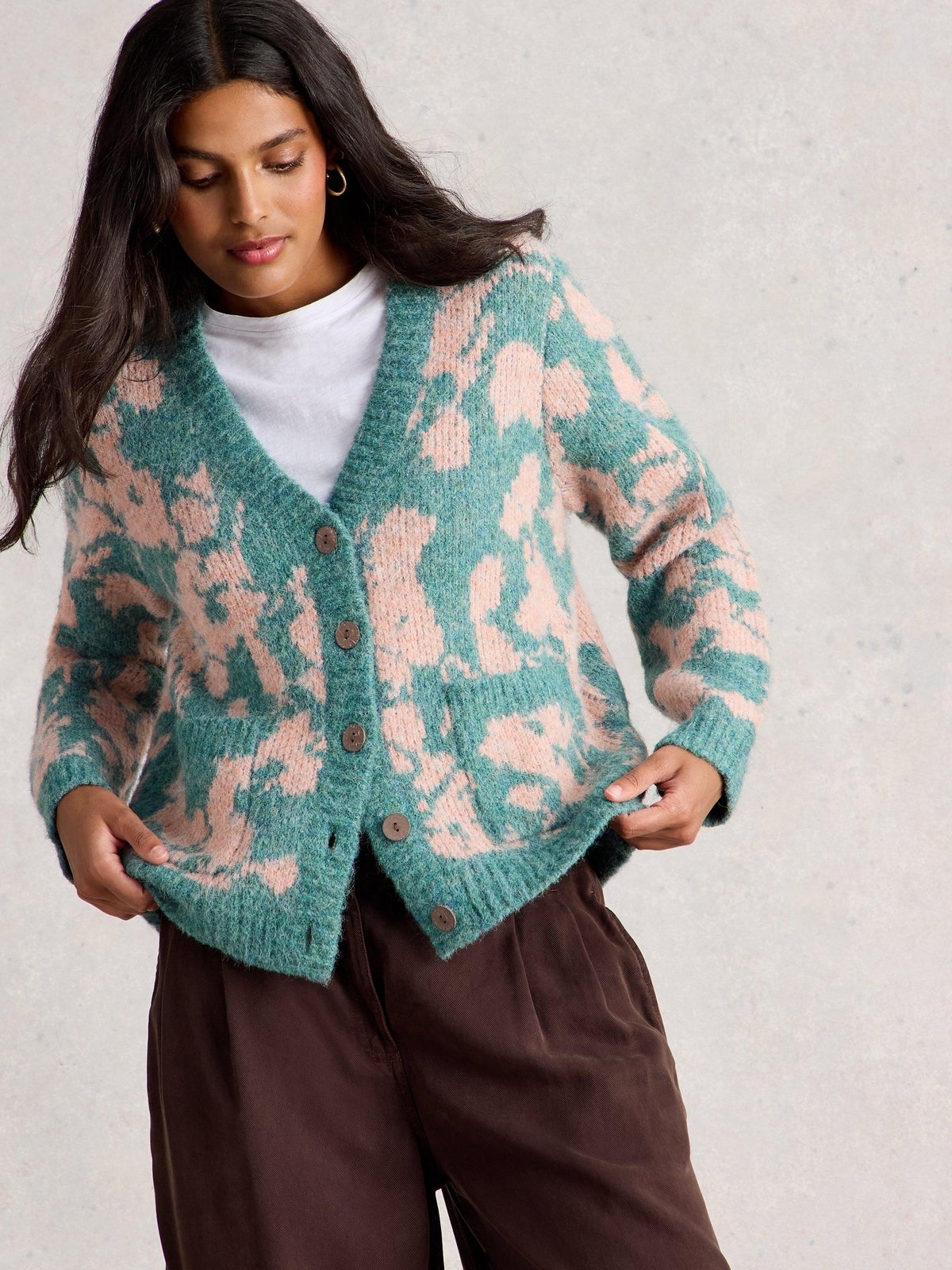 Florale Strickjacke Jennifer - 46