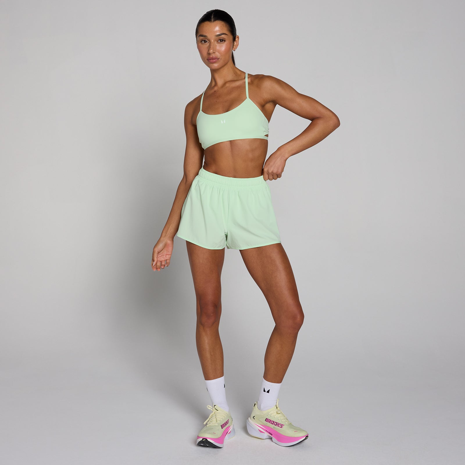 MP Damen Tempo 3 Laufshorts - Hellgrün - XXL — Bild 4