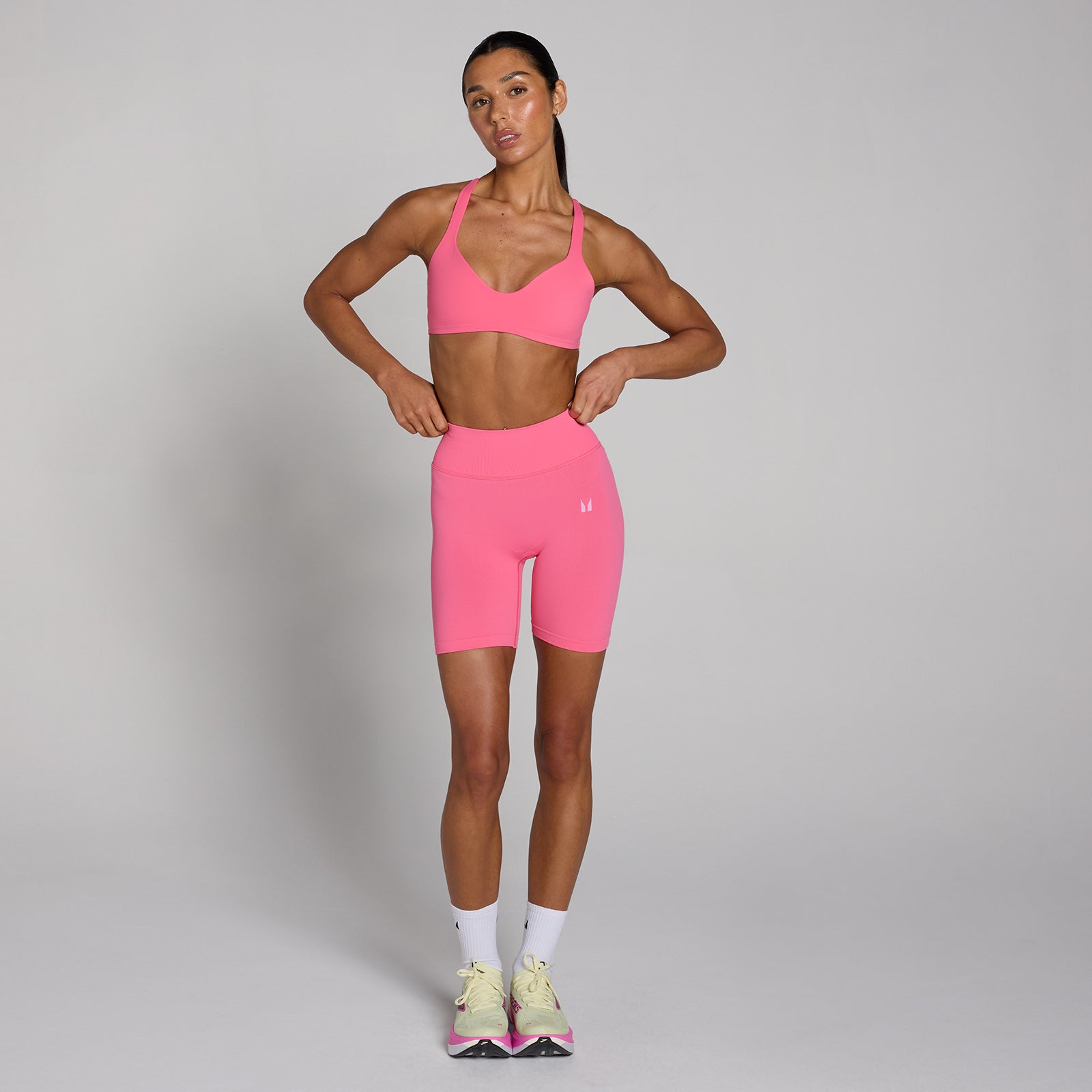 MP Damen Tempo Hybrid Nahtlos Shorts - Leuchtendes Pink - XXL — Bild 4