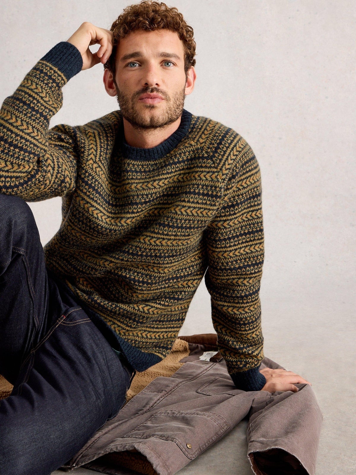 Gemusterter Pullover Brockton - S