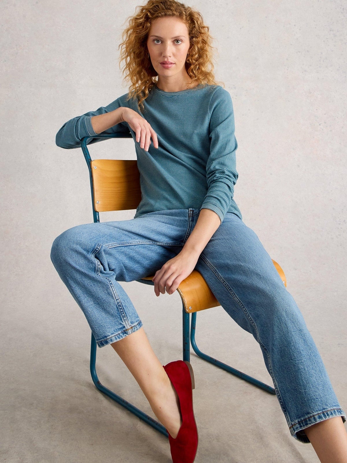 Langarmshirt Clara mit Glitzer - 46