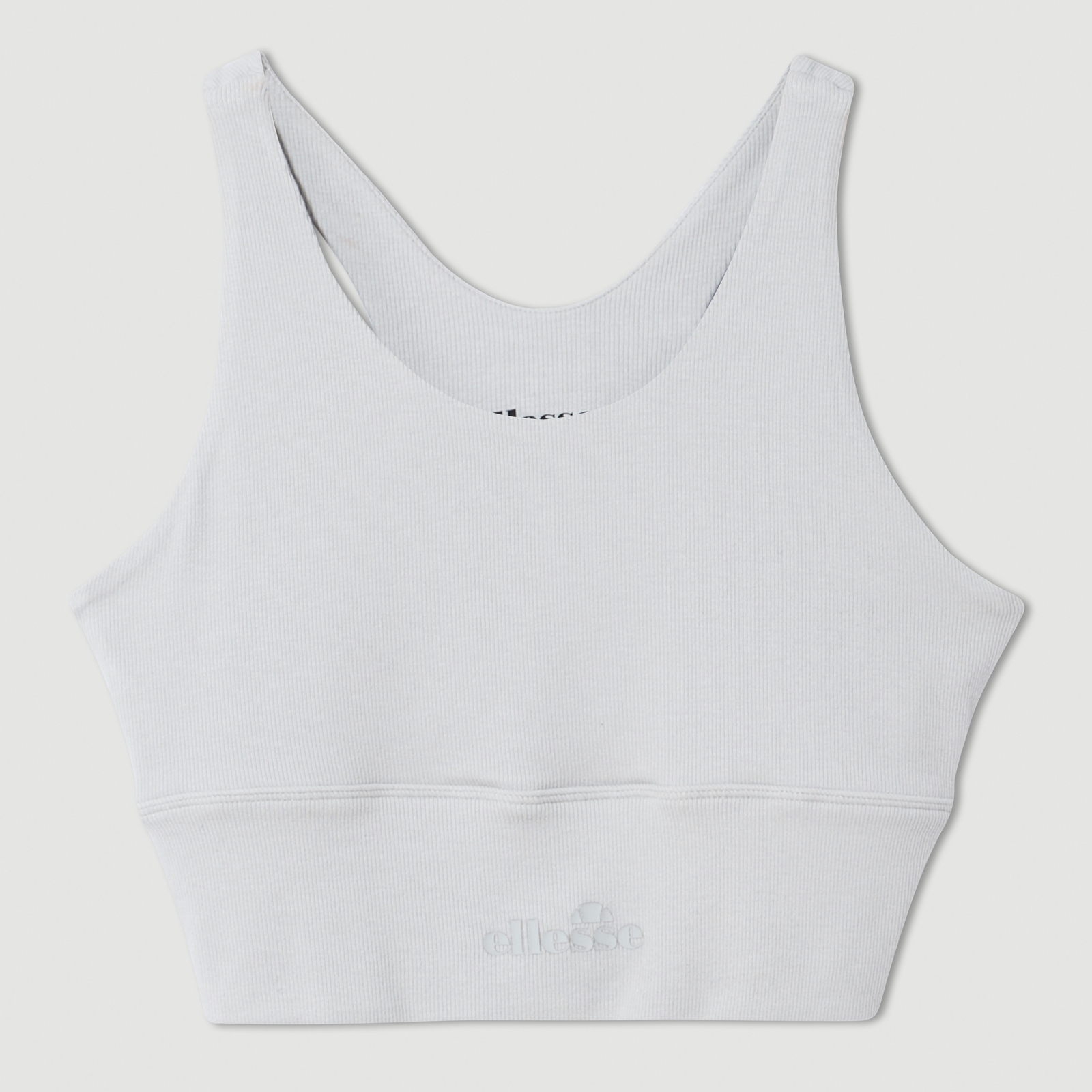 Image of Women's Ballante Scoop Neck Racerback Bra Top Light Grey Marl