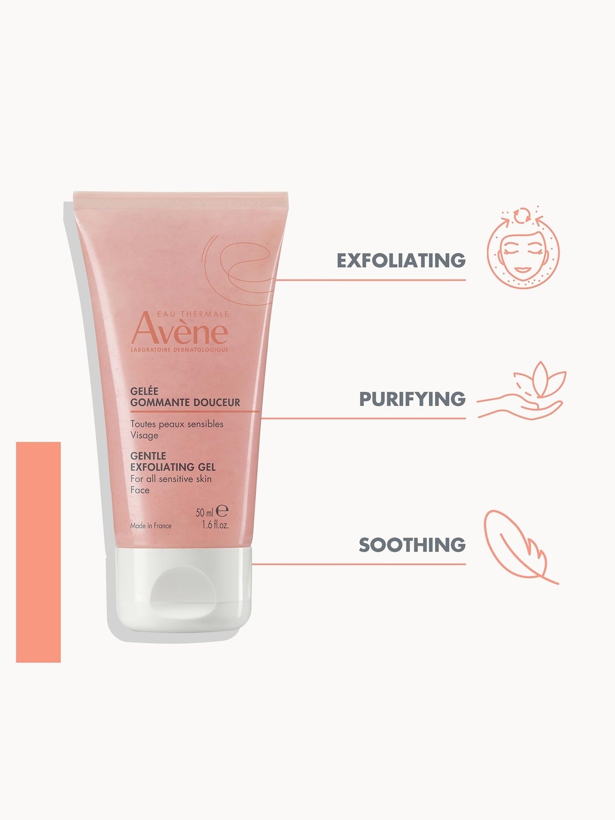 Avène Gentle Exfoliating Gel for Sensitive Skin 50ml 3