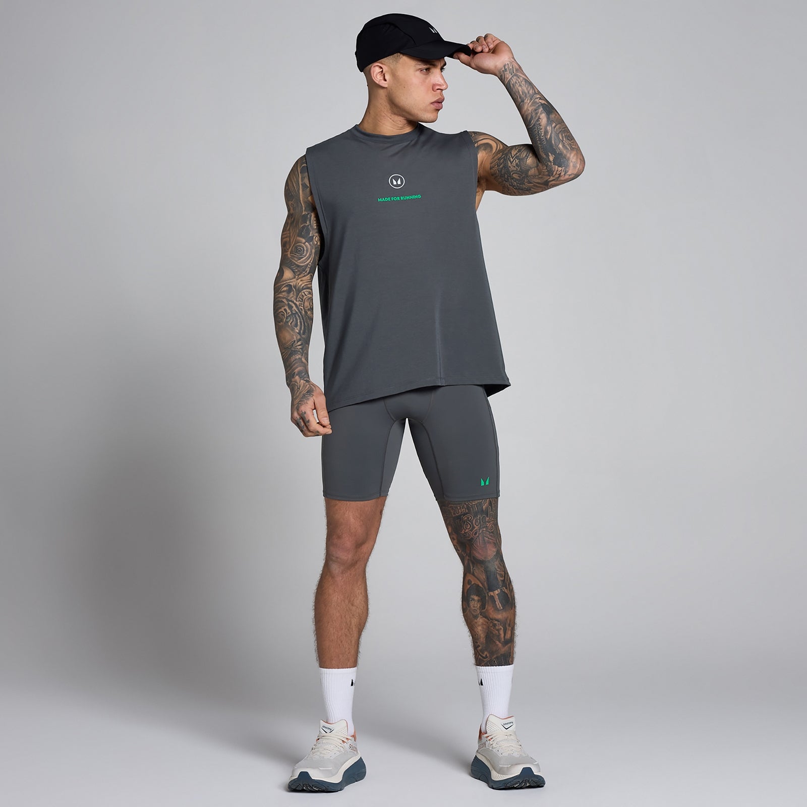 MP Herren Hybrid Pocket Half Tight – Dunkelgrau/Grün - XXL — Bild 4