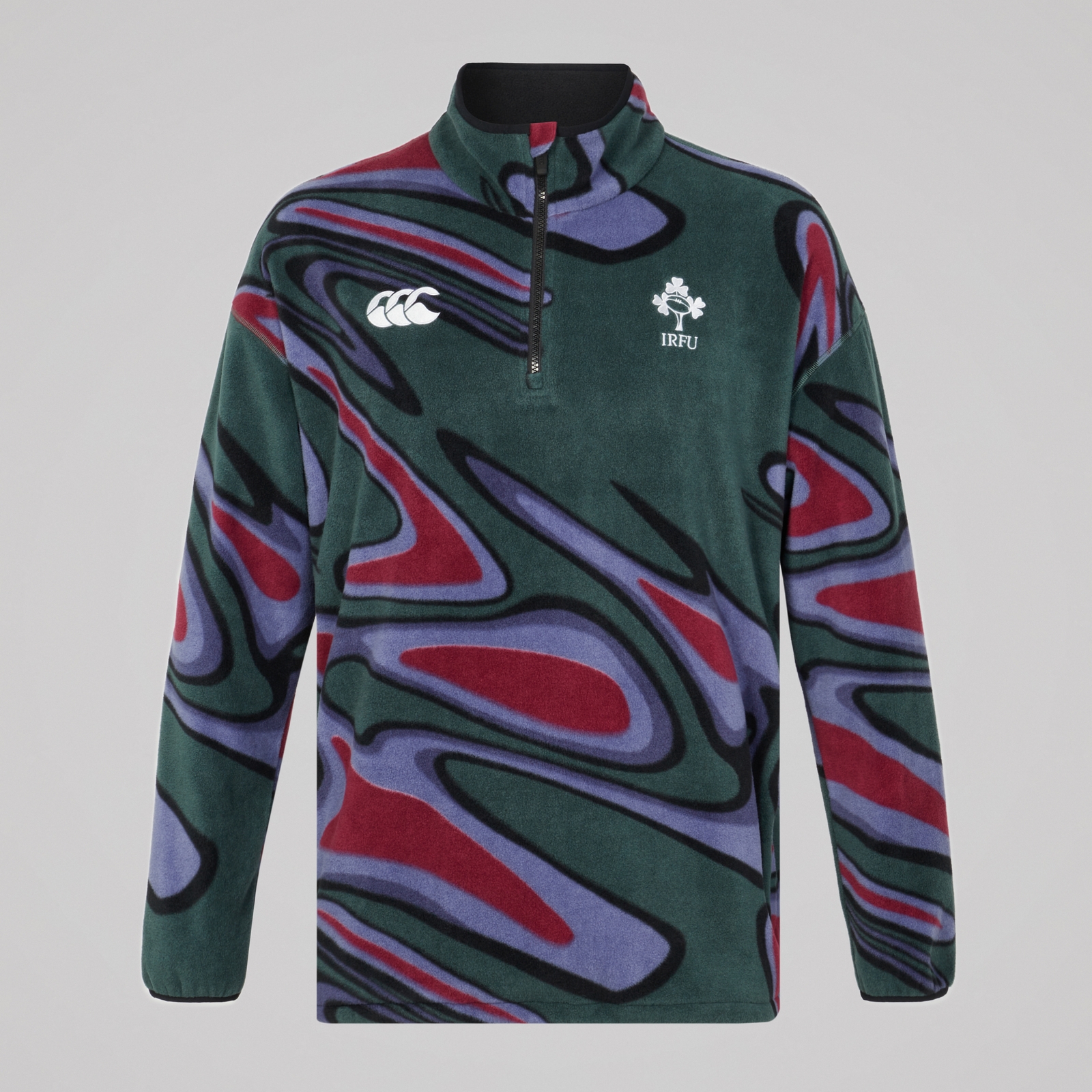 Adult Unisex Ireland Retro Fleece Green/Purple