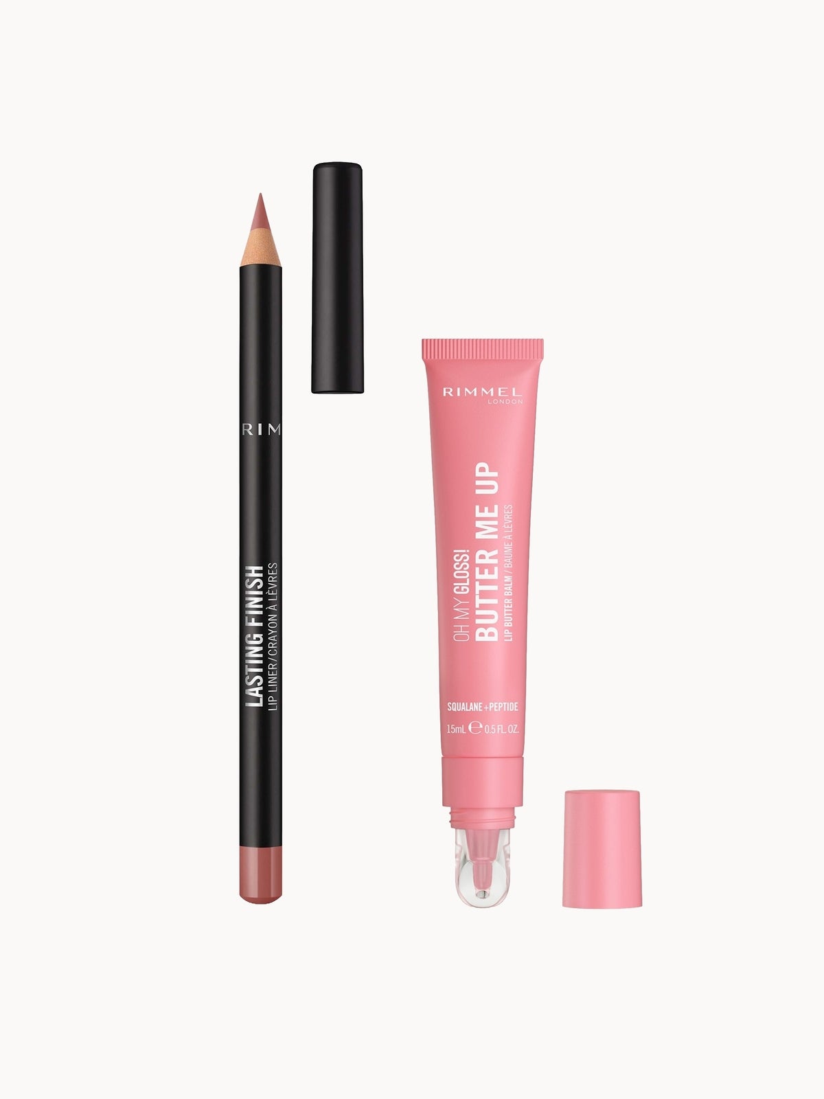 Rimmel Butter Me Up & Lasting Finish Lip Bundle (Various Shades) - 003 Bubble Gum
